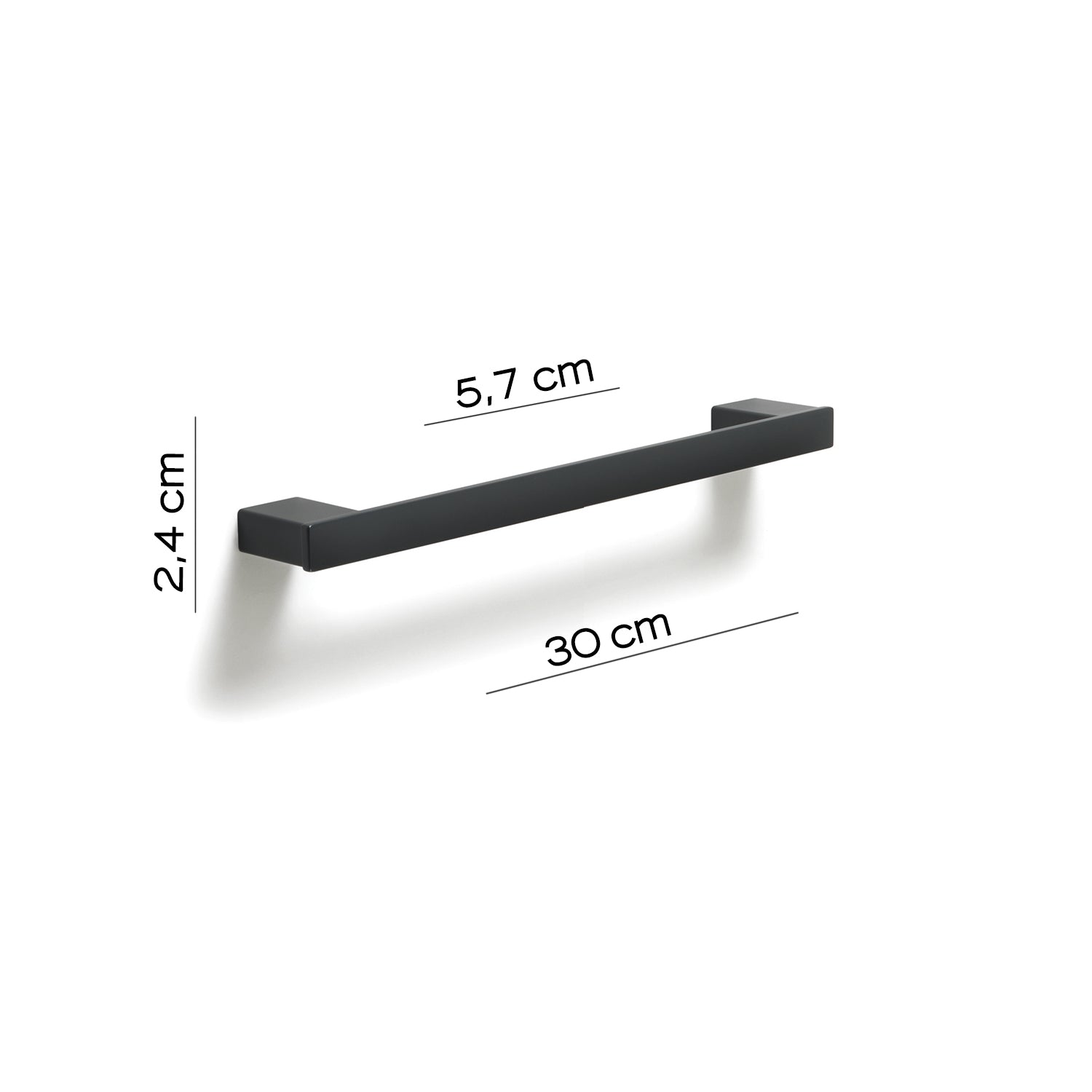 Portasalviette a parete Gedy serie Lounge 30 cm - Nero Matt by CeramicStore | Lo specialista del tuo bagno