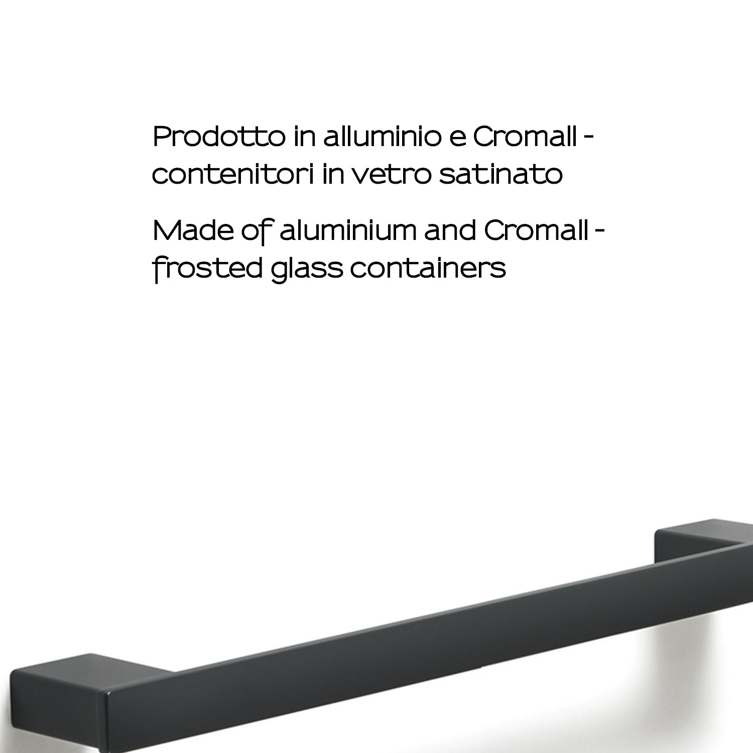 Portasalviette a parete Gedy serie Lounge 30 cm - Nero Matt by CeramicStore | Lo specialista del tuo bagno