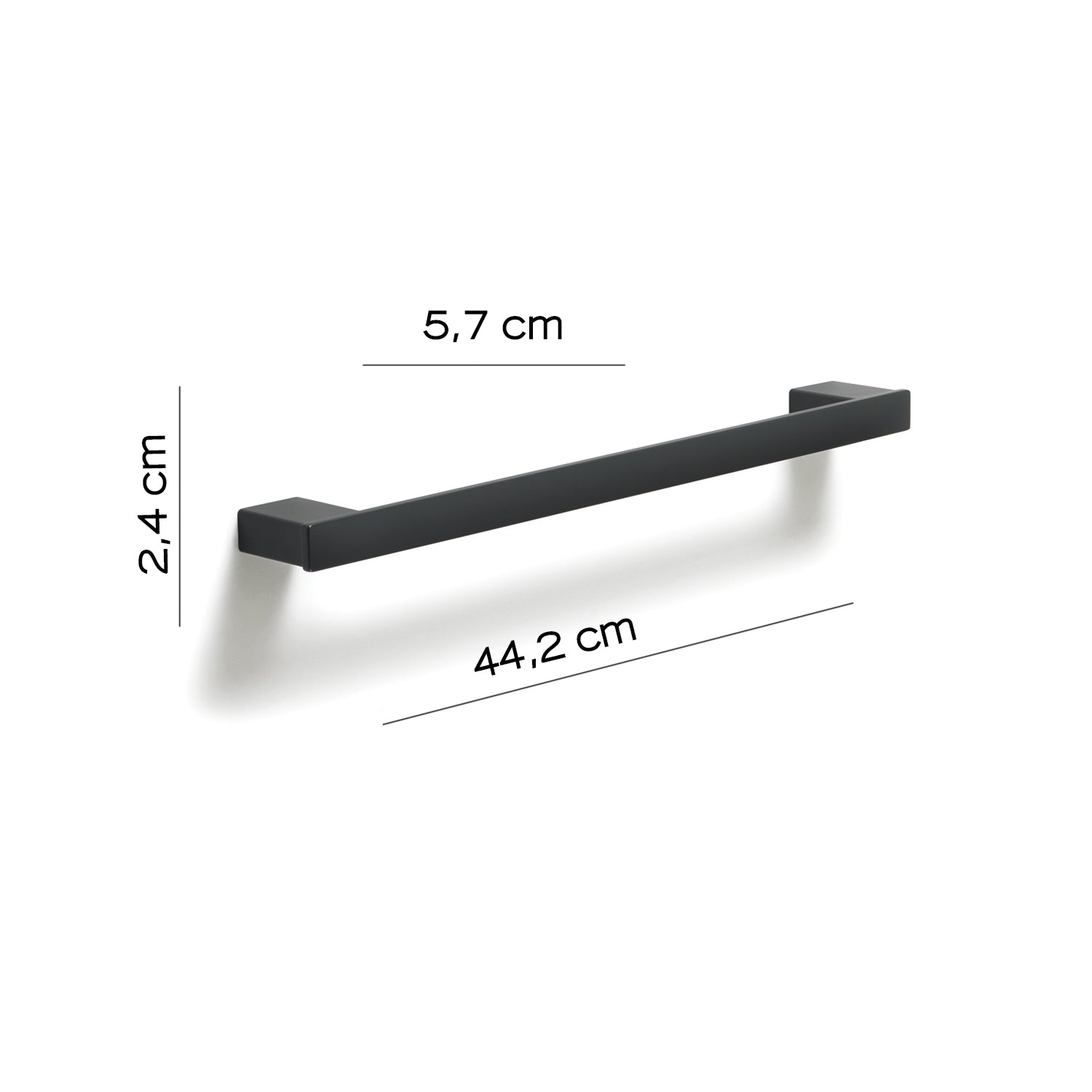 Portasalviette a parete Gedy serie Lounge 45 cm - Nero Matt by CeramicStore | Lo specialista del tuo bagno
