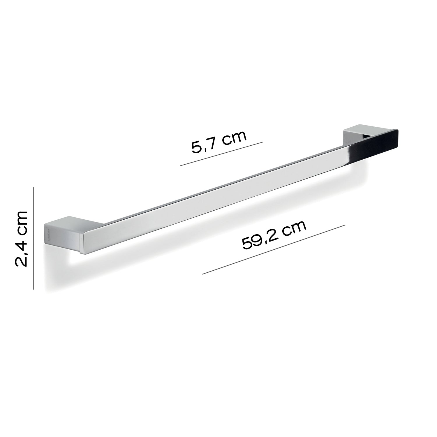 Portasalviette a parete Gedy serie Lounge 60 cm - Cromato by CeramicStore | Lo specialista del tuo bagno