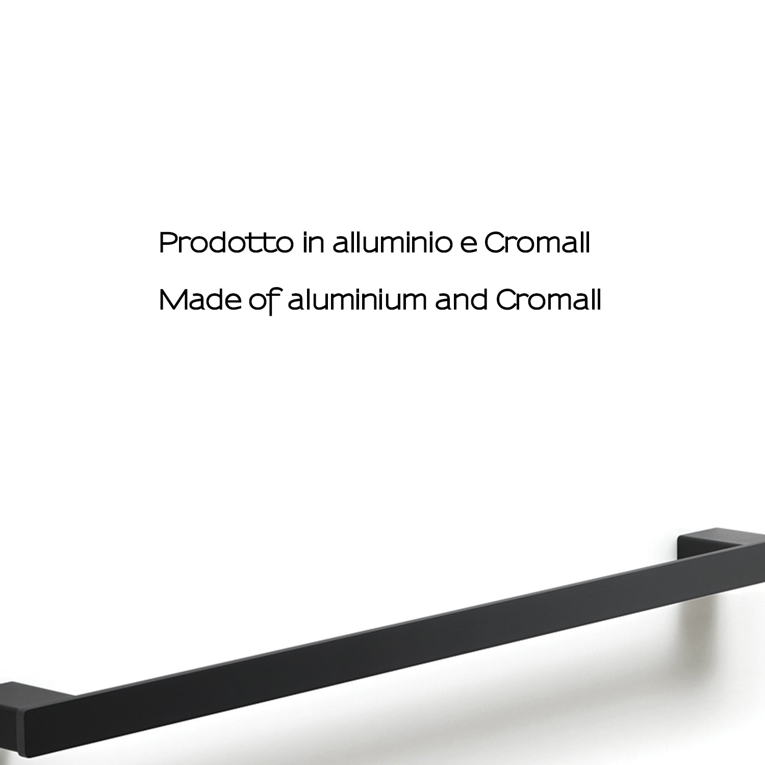 Portasalviette a parete Gedy serie Lounge 60 cm - Nero Matt by CeramicStore | Lo specialista del tuo bagno