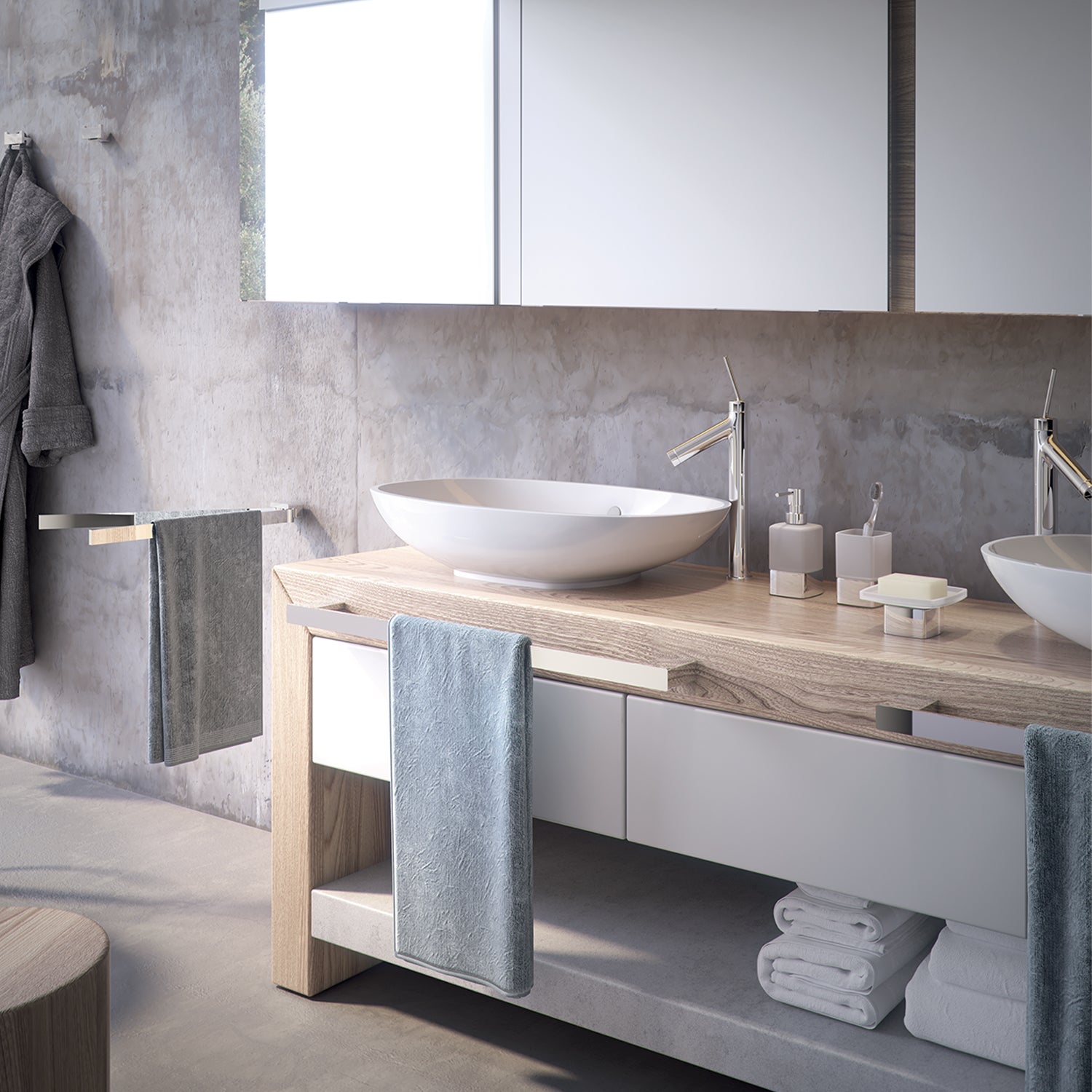 Portasalviette a snodo Gedy serie Lounge - Cromato by CeramicStore | Lo specialista del tuo bagno