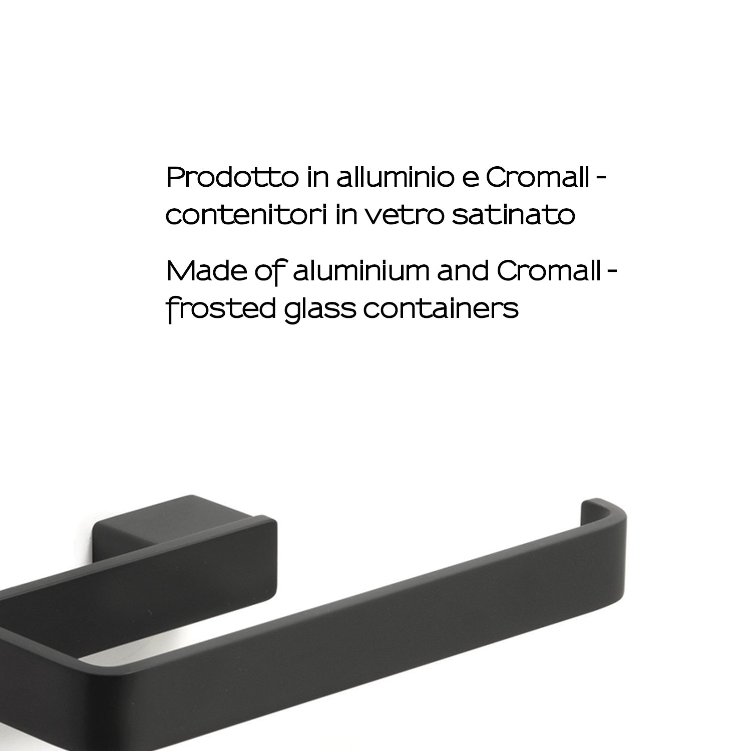 Portasalviette ad anello Gedy serie Lounge - Nero Matt by CeramicStore | Lo specialista del tuo bagno