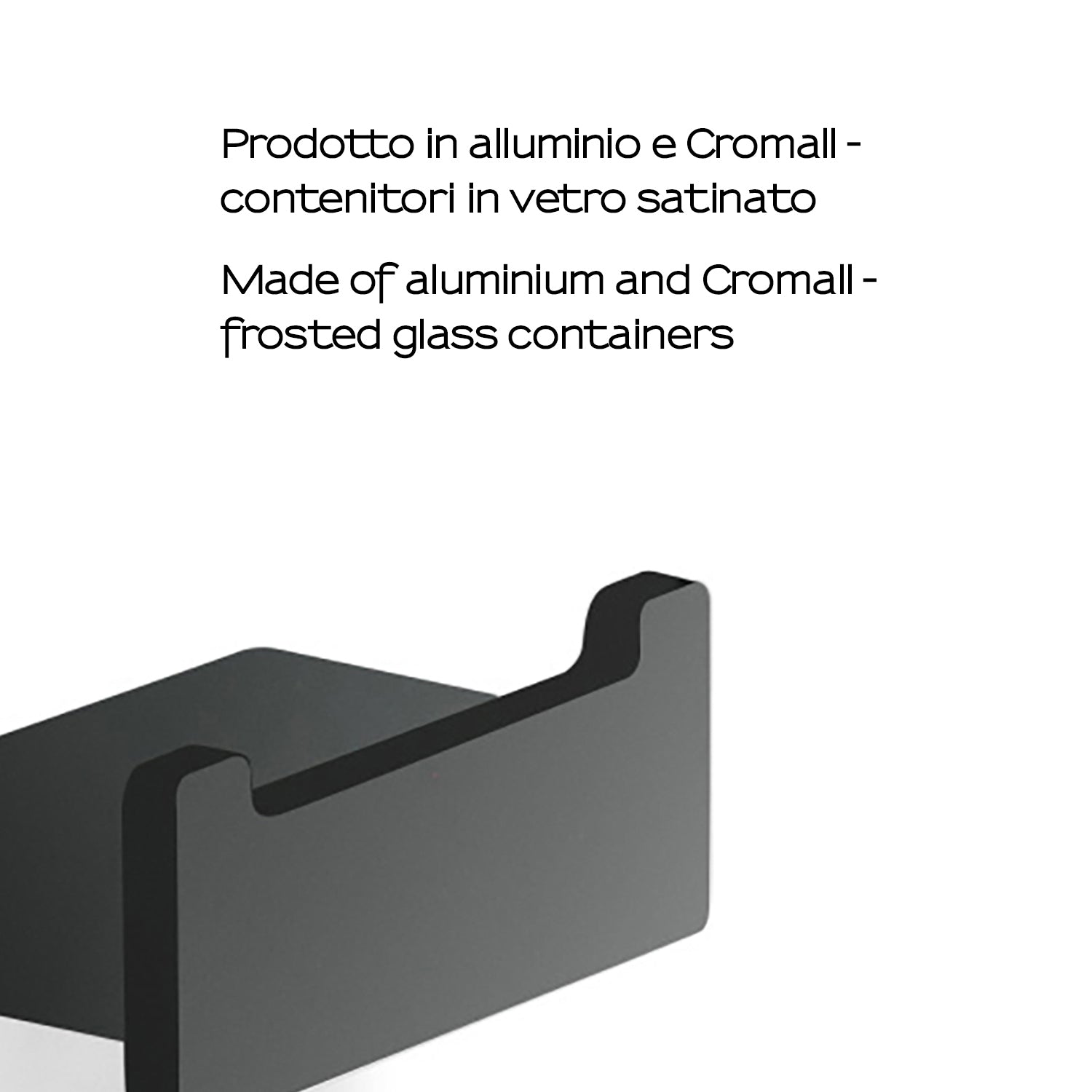 Appendiabiti doppio a parete Gedy serie Lounge - Nero Matt by CeramicStore | Lo specialista del tuo bagno