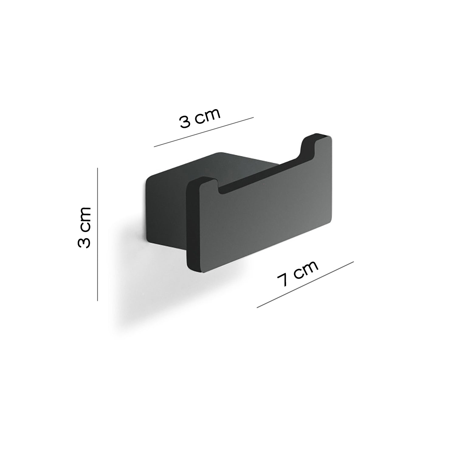 Appendiabiti doppio a parete Gedy serie Lounge - Nero Matt by CeramicStore | Lo specialista del tuo bagno