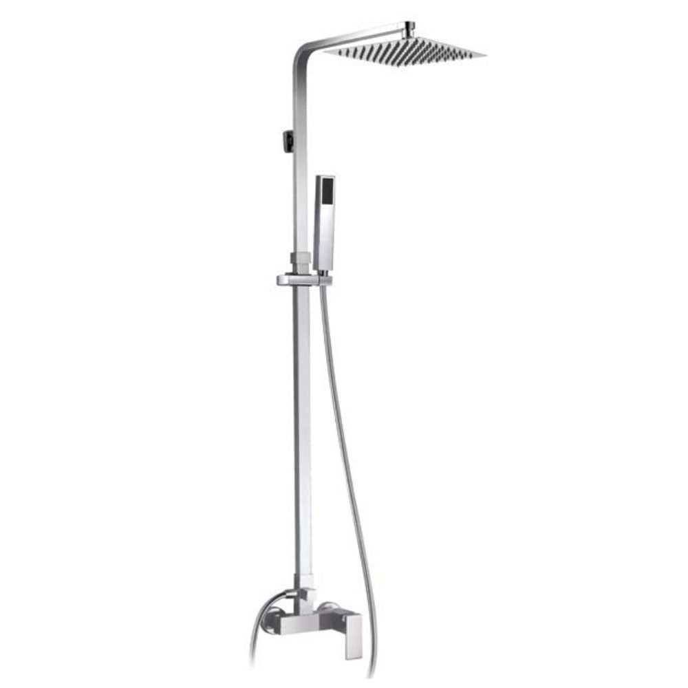 Colonna doccia con soffione ultrapiatto serie 'Quadra' by GME - Cromata by CeramicStore | Lo specialista del tuo bagno