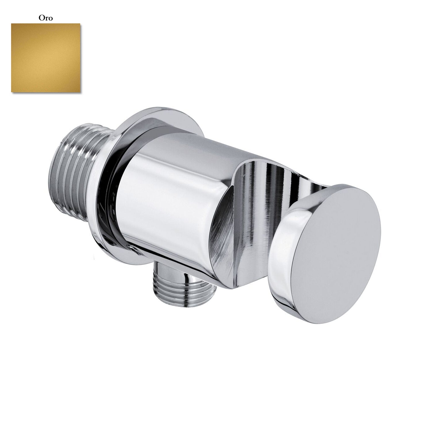Supporto doccia fisso in ottone serie Arte con innesto conico oro by CeramicStore | Lo specialista del tuo bagno