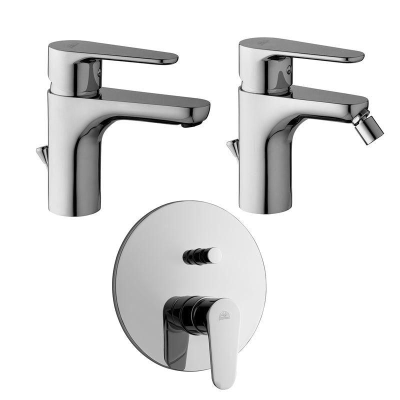 Set di miscelatori Paffoni Green lavabo, bidet e doccia con deviatore by CeramicStore | Lo specialista del tuo bagno