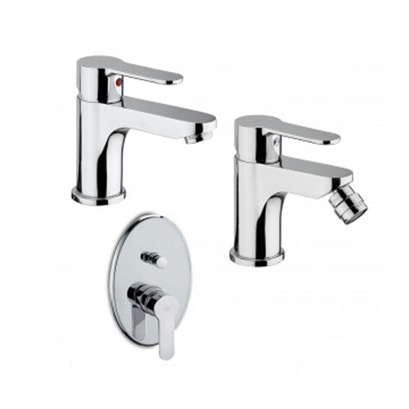 Set di Miscelatori Lavabo, Bidet e doccia con deviatore Paffoni Blu by CeramicStore | Lo specialista del tuo bagno