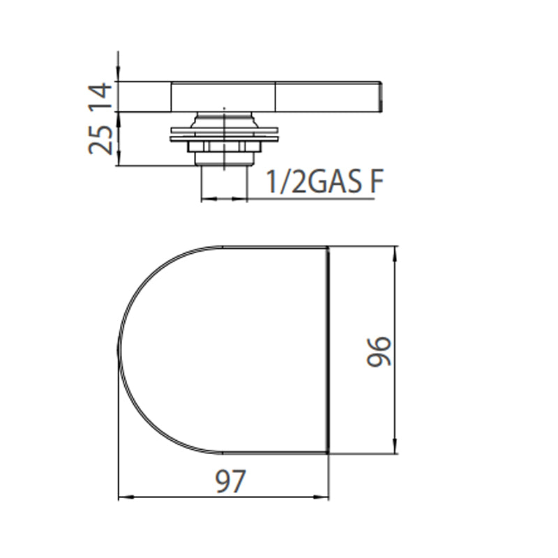 Bossini Bocca vasca ottone con getto a cascata E86905 POLO by CeramicStore | Lo specialista del tuo bagno