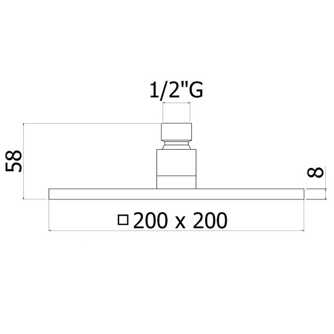 Soffione doccia 20x20 Paffoni Syncro ZSOF075cr con braccio quadro da 35 cm ZSOF063CR350 by CeramicStore | Lo specialista del tuo bagno