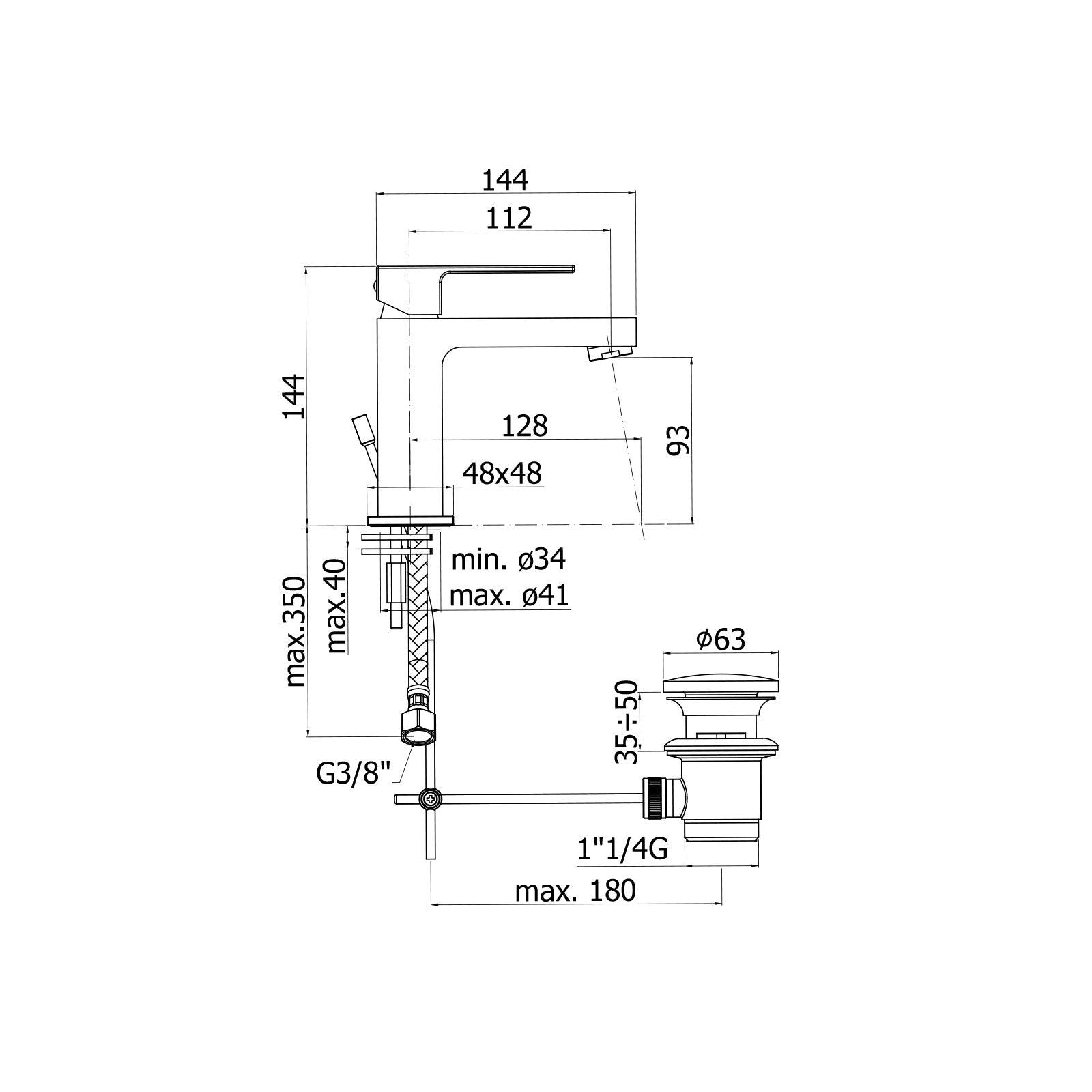 Set di miscelatori lavabo, bidet e doccia Paffoni Elle deisgn squadrato by CeramicStore | Lo specialista del tuo bagno