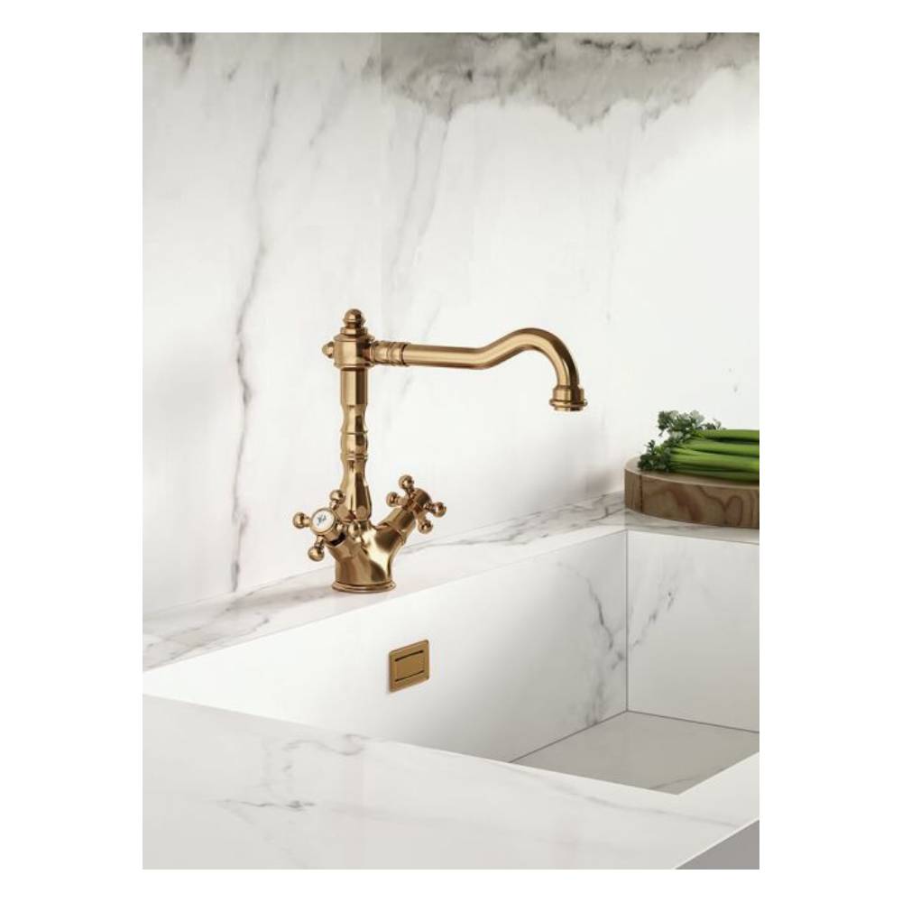 Gruppo monoforo lavello serie Belinda modello FBLV180BR bronzo Paffoni by CeramicStore | Lo specialista del tuo bagno