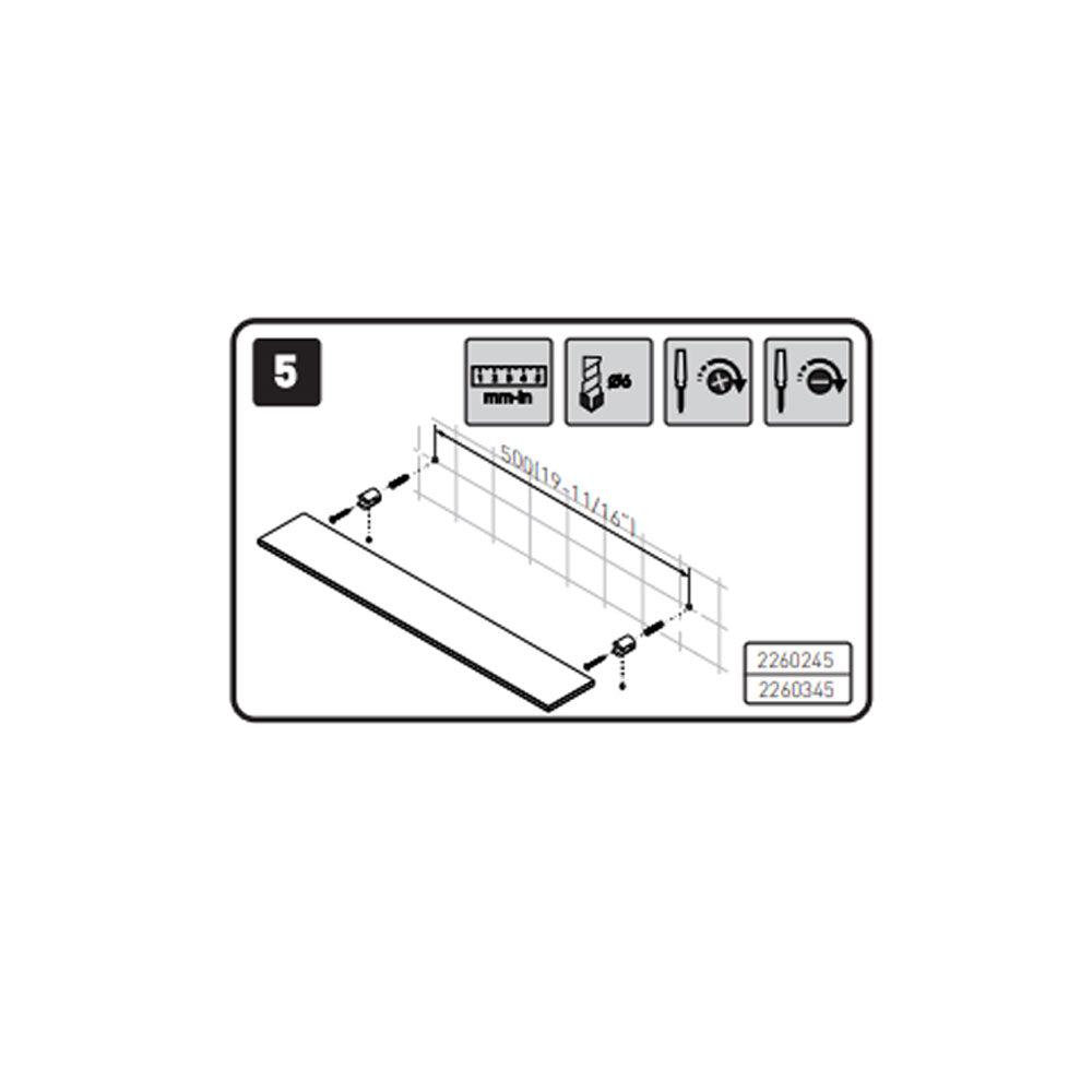 Mensola a muro in vetro ed acciaio della collezione 'Logic' by Cosmic 2x9,5x57,5 cm - Supporti lucidi by CeramicStore | Lo specialista del tuo bagno