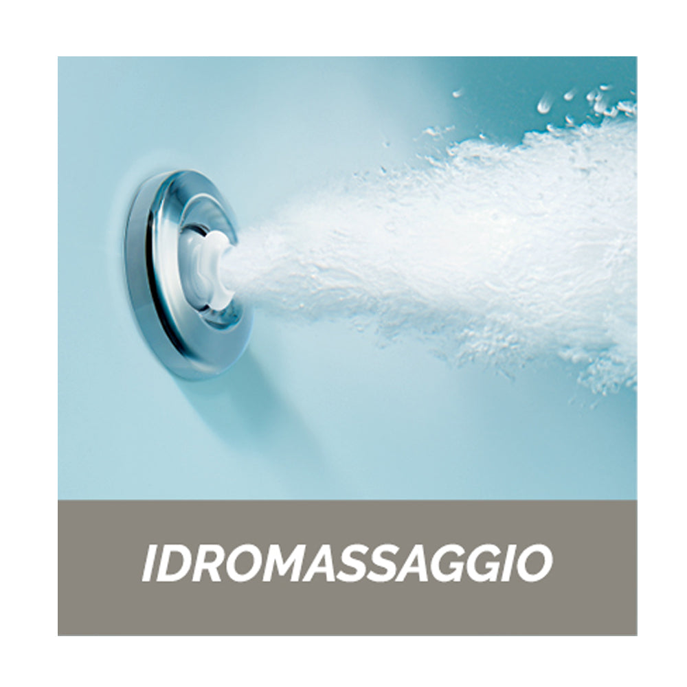 Vasca Idromassaggio asimmetrica Fatima con cromoterapia cm 160x90- Versione Sinistra by CeramicStore | Lo specialista del tuo bagno