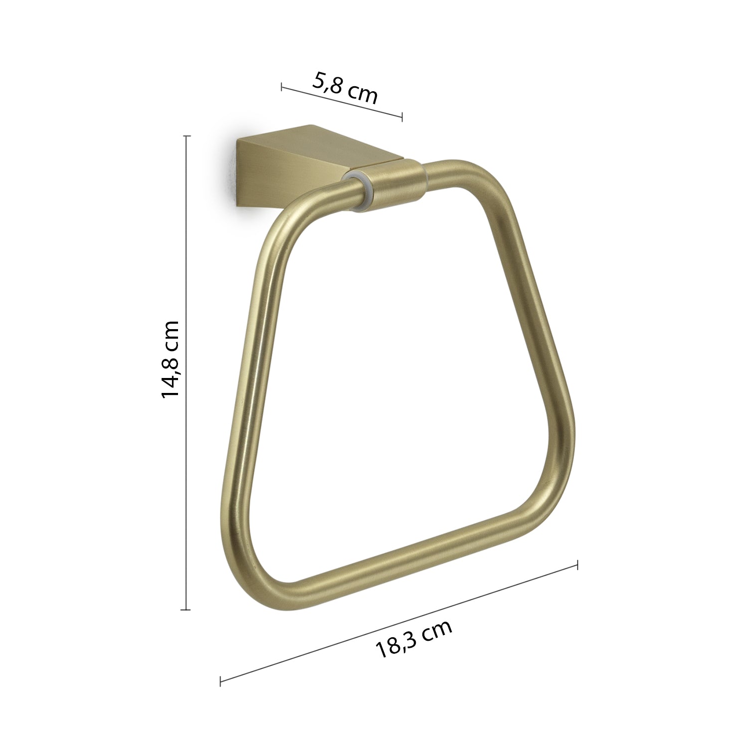 Portasalviette ad anello Gedy serie Tonale - Oro Matt by CeramicStore | Lo specialista del tuo bagno