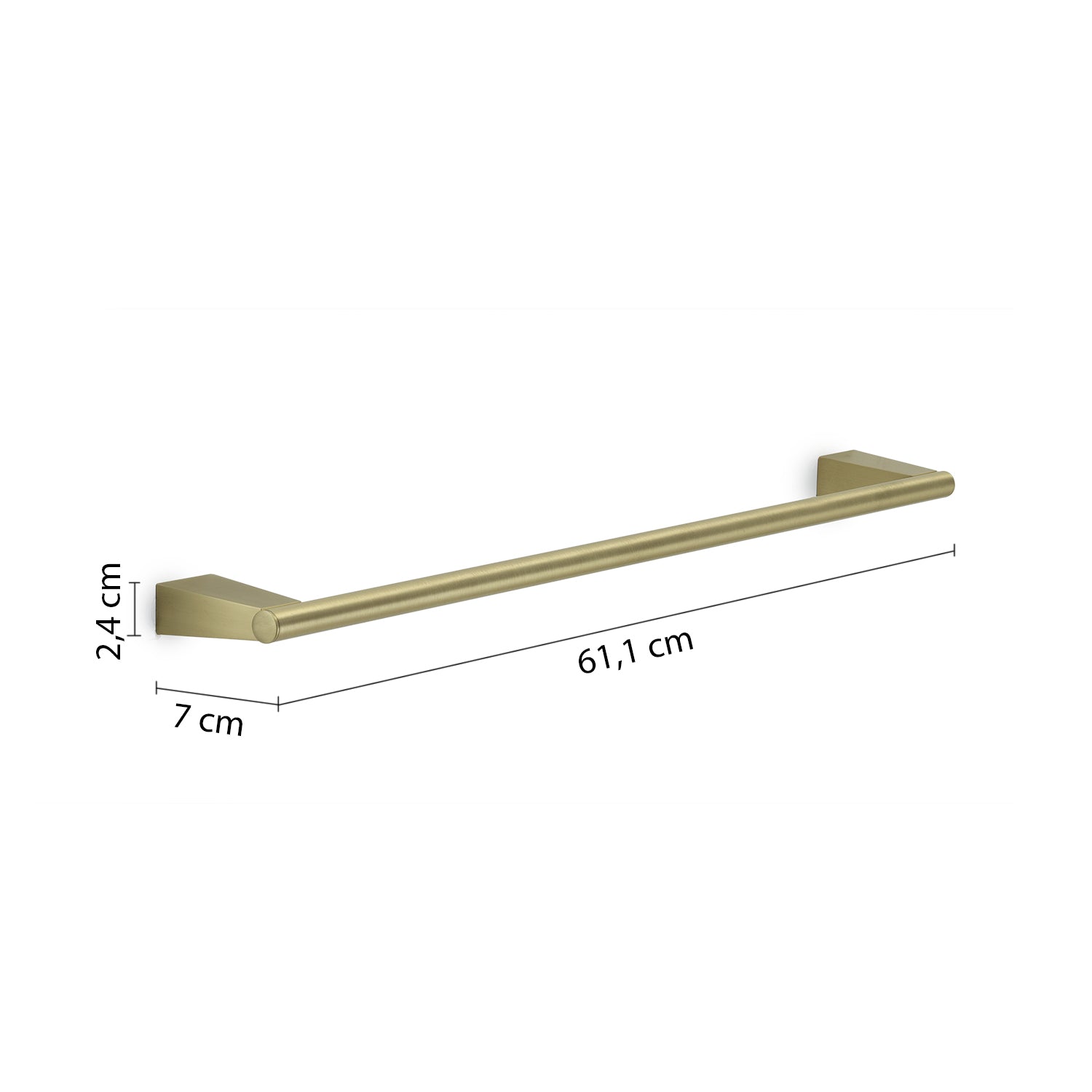Porta asciugamani a parete in Acciaio Inox Gedy serie Tonale 60 cm - Oro Matt by CeramicStore | Lo specialista del tuo bagno