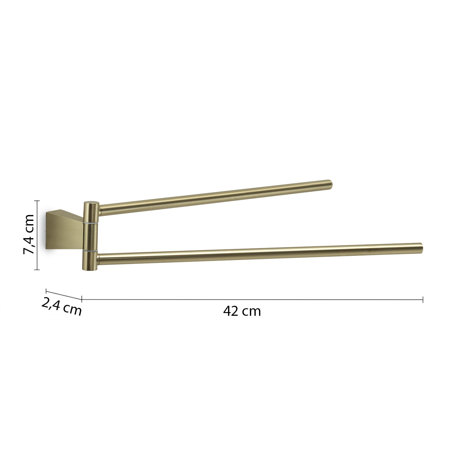 Porta asciugamani a snodo in Acciaio Inox Gedy serie Tonale - Oro Matt by CeramicStore | Lo specialista del tuo bagno