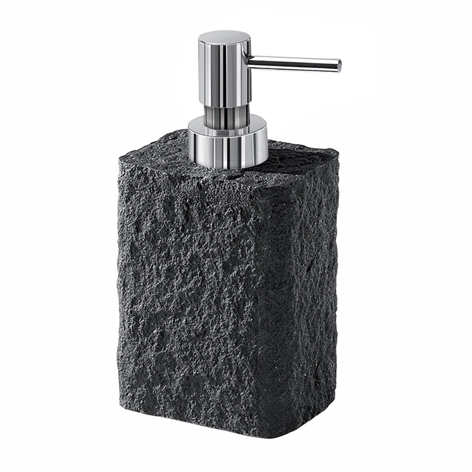 Dispenser sapone da appoggio con erogatore in plastica cromata Gedy modello Aries - Antracite