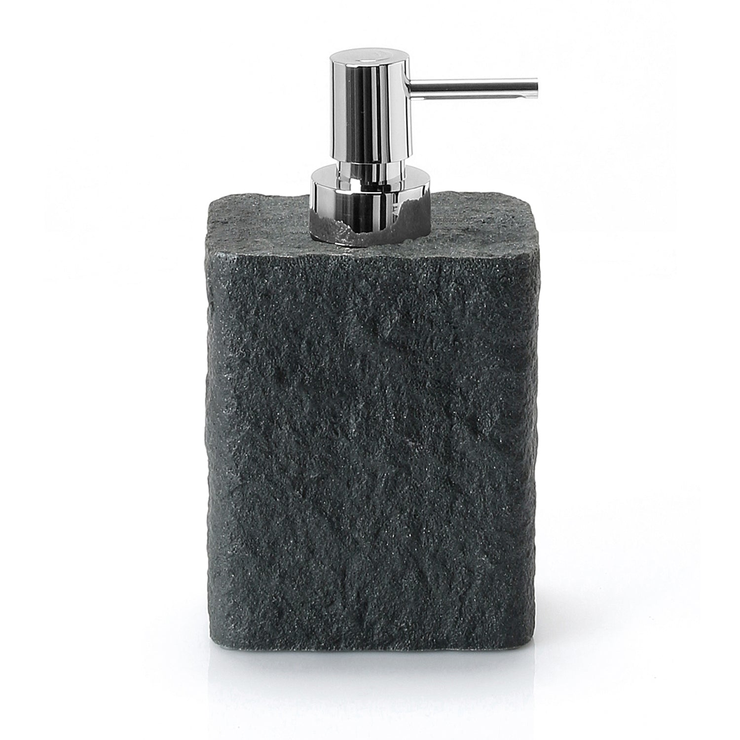 Dispenser sapone da appoggio con erogatore in plastica cromata Gedy modello Aries - Antracite