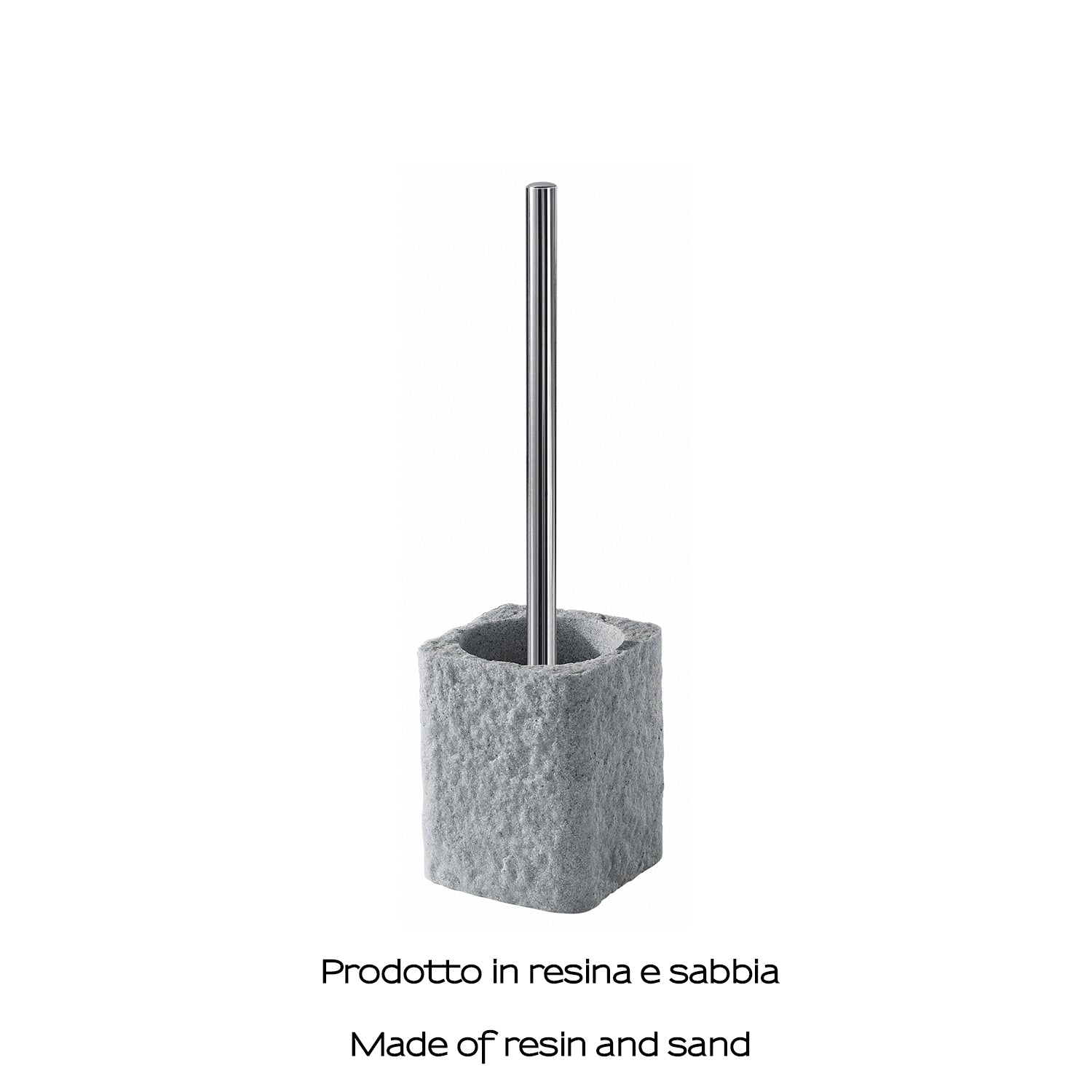 Scopino da appoggio con ciuffo in setole Gedy modello Aries - Grigio by CeramicStore | Lo specialista del tuo bagno