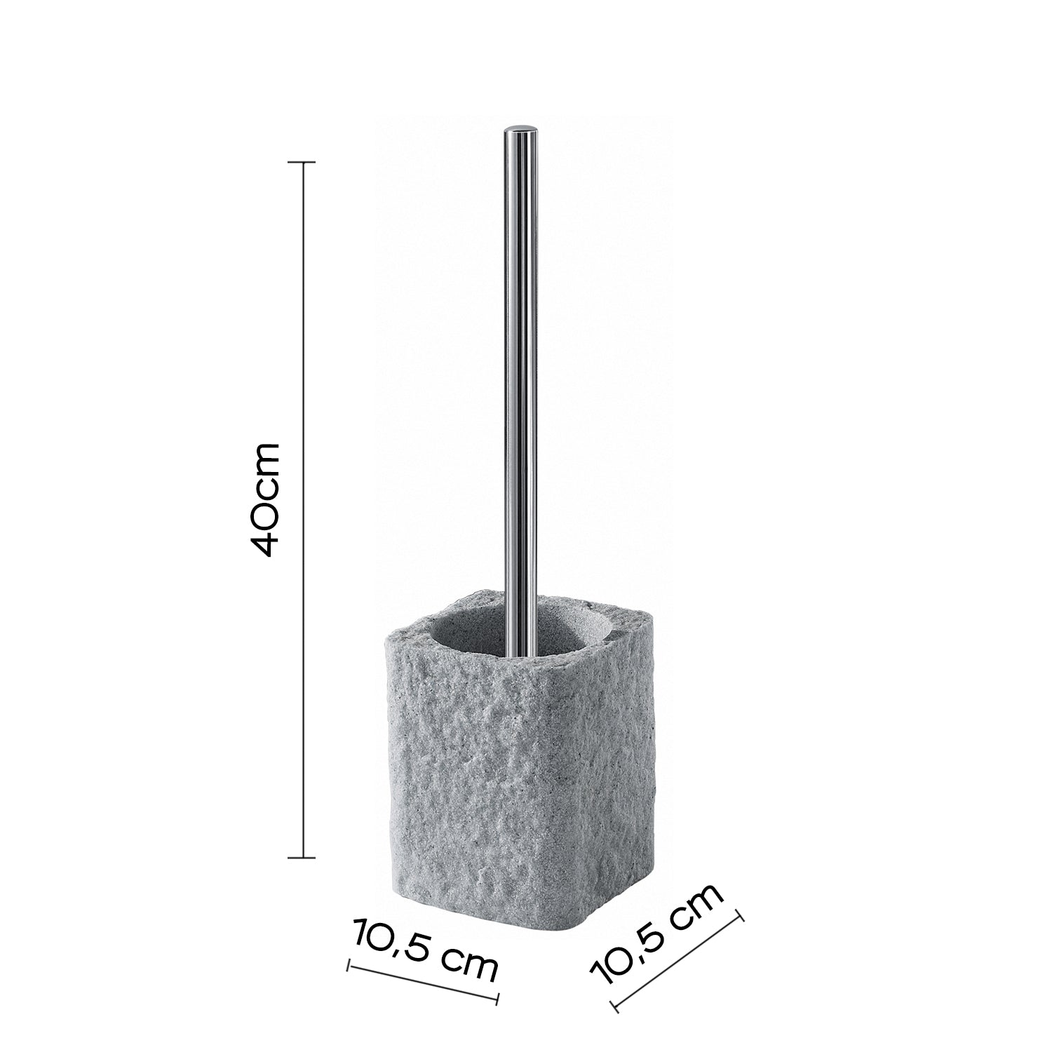 Scopino da appoggio con ciuffo in setole Gedy modello Aries - Grigio by CeramicStore | Lo specialista del tuo bagno
