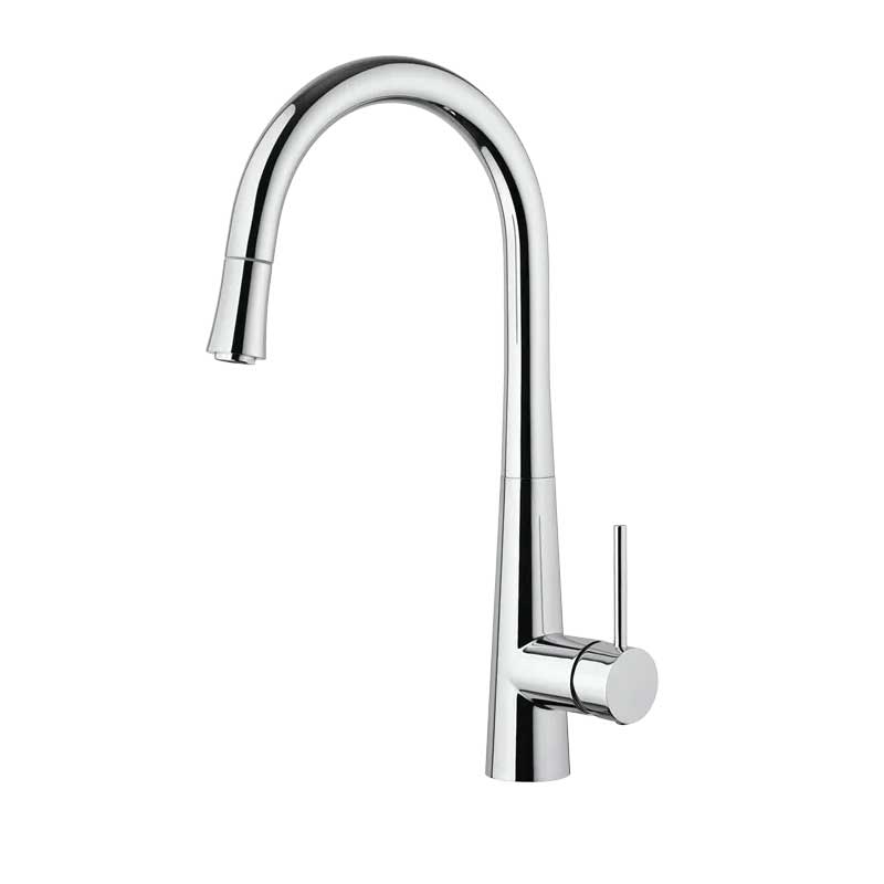 Miscelatore monocomando per lavello cucina con Doccetta Estraibile in ottone Cromo collezione Pico di Mamoli Rubinetterie by CeramicStore | Lo specialista del tuo bagno