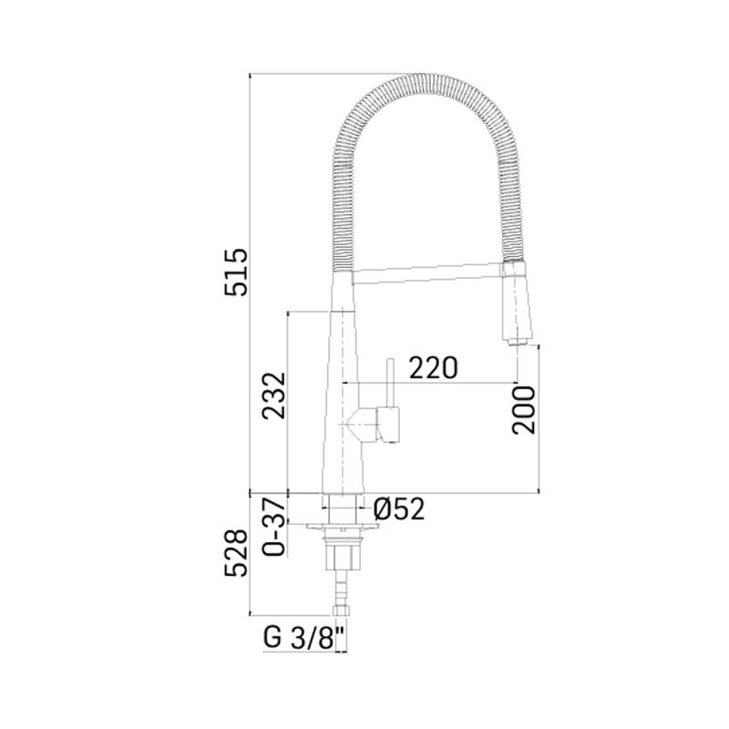 Miscelatore monocomando per lavello cucina con Doccetta Orientabile in ottone Cromo collezione Pico di Mamoli Rubinetterie by CeramicStore | Lo specialista del tuo bagno