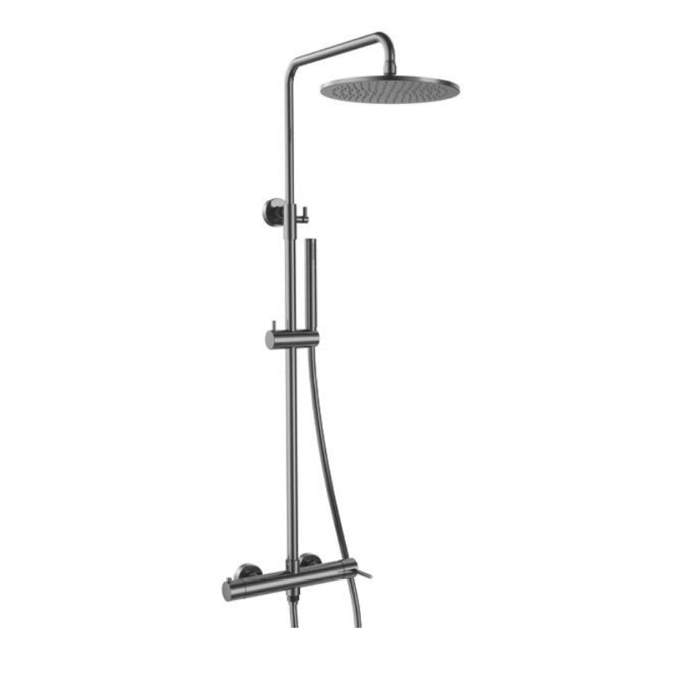 Colonna doccia con soffione ultrapiatto serie 'Round' by GME - Titanio by CeramicStore | Lo specialista del tuo bagno