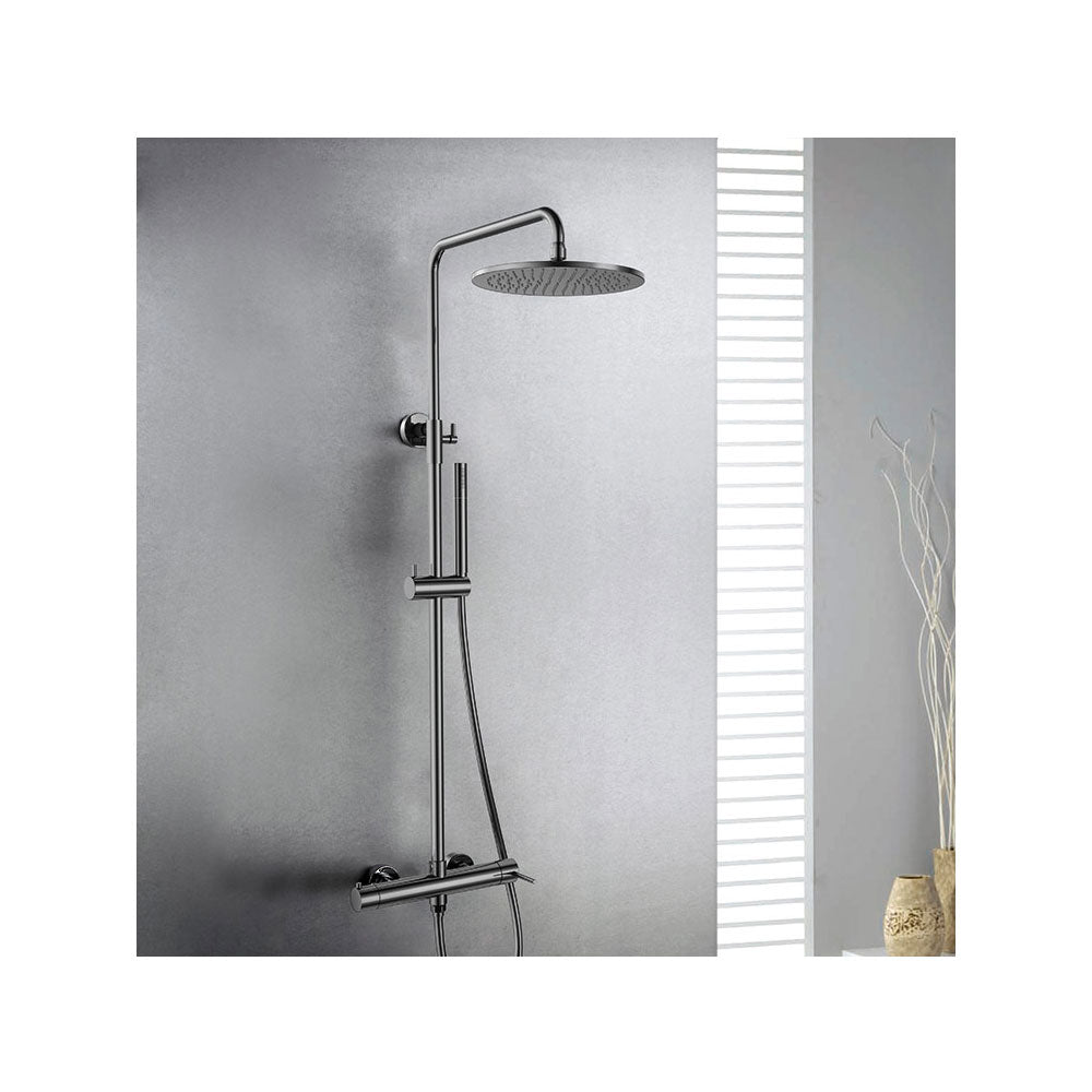 Colonna doccia con soffione ultrapiatto serie 'Round' by GME - Titanio by CeramicStore | Lo specialista del tuo bagno