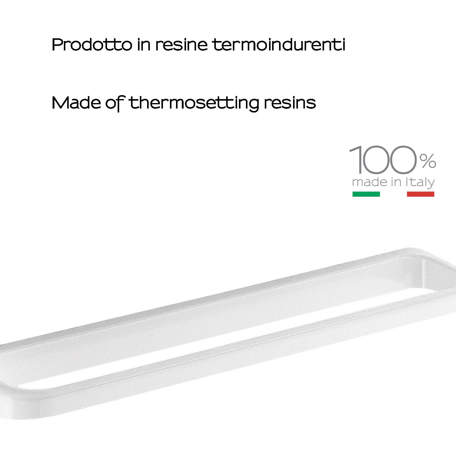 Porta asciugamani 60 cm a parete di Gedy serie Darios - Bianco by CeramicStore | Lo specialista del tuo bagno