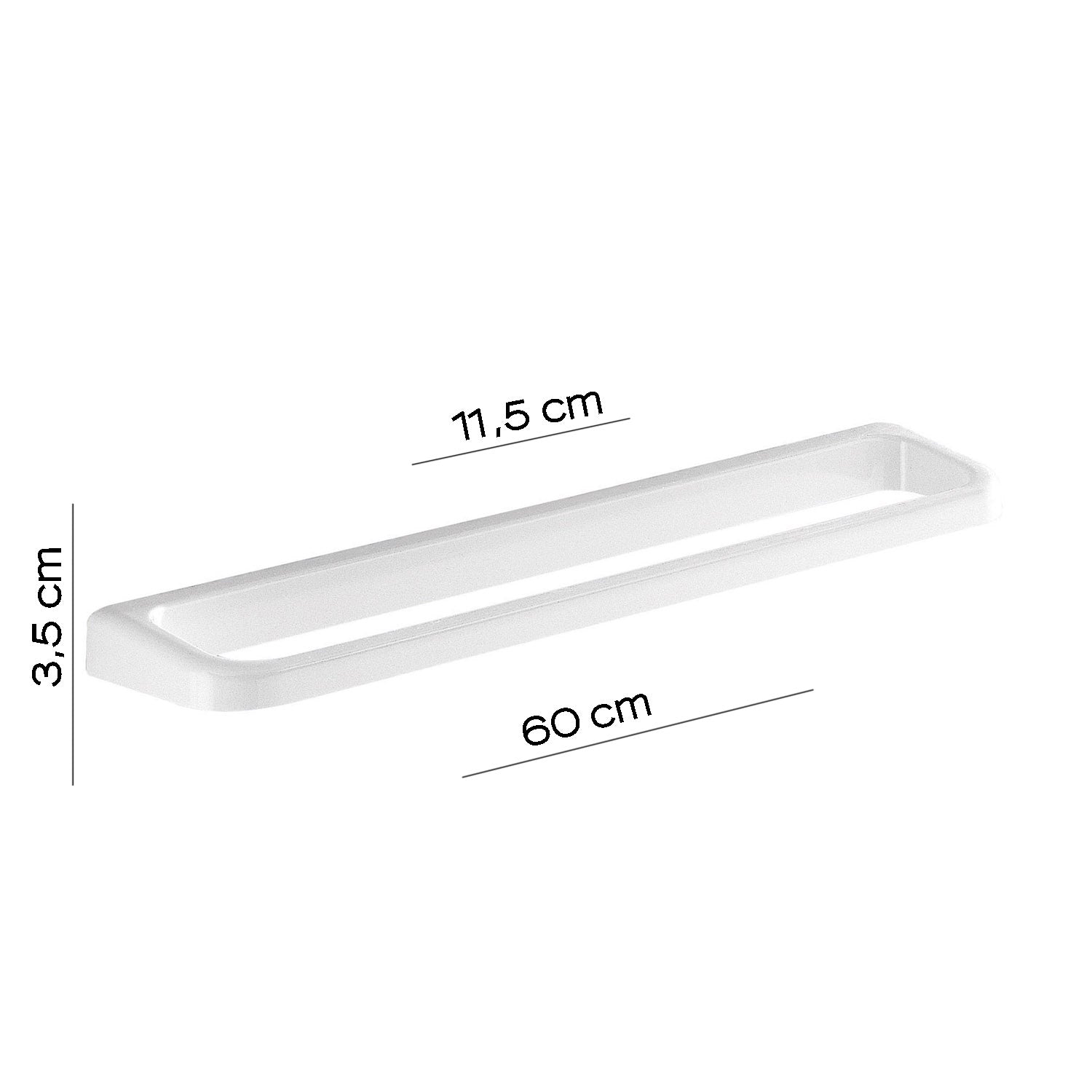 Porta asciugamani 60 cm a parete di Gedy serie Darios - Bianco by CeramicStore | Lo specialista del tuo bagno
