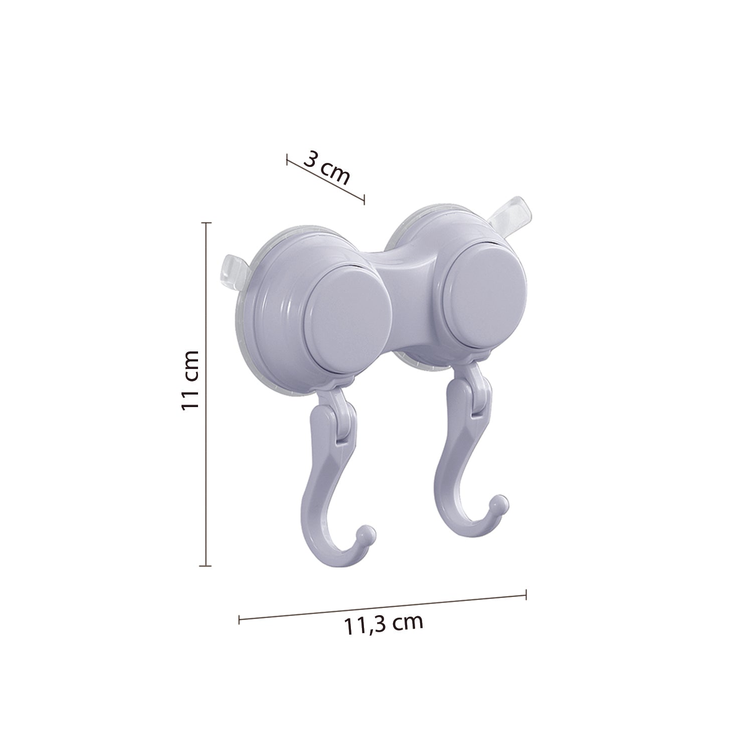 Appendiabiti doppio a muro di Gedy serie Vesuvio - Bianco by CeramicStore | Lo specialista del tuo bagno