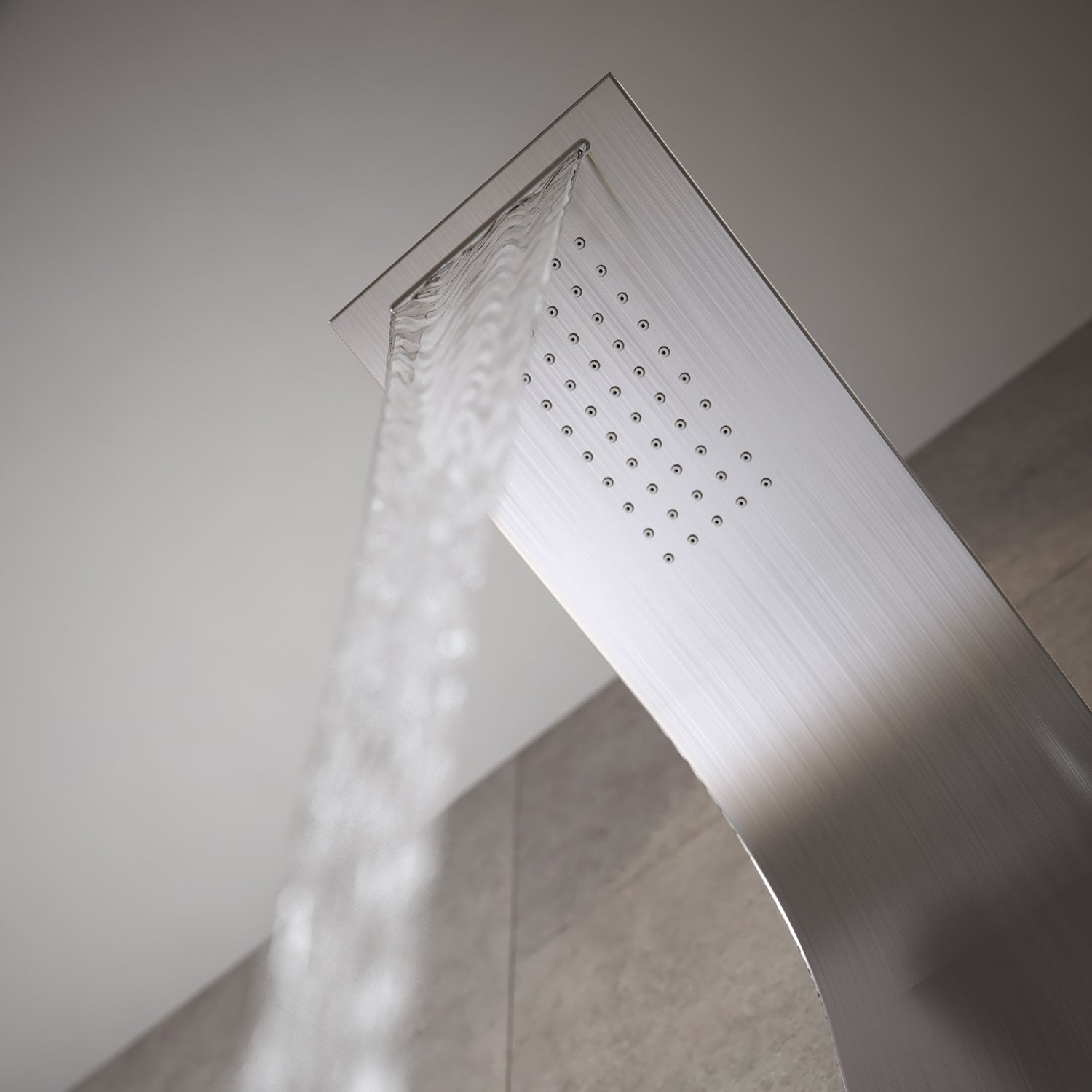 Pannello doccia multifunzione con miscelatore termostatico da cm 167 modello SPA 02 finitura inox - Spazzolato by CeramicStore | Lo specialista del tuo bagno