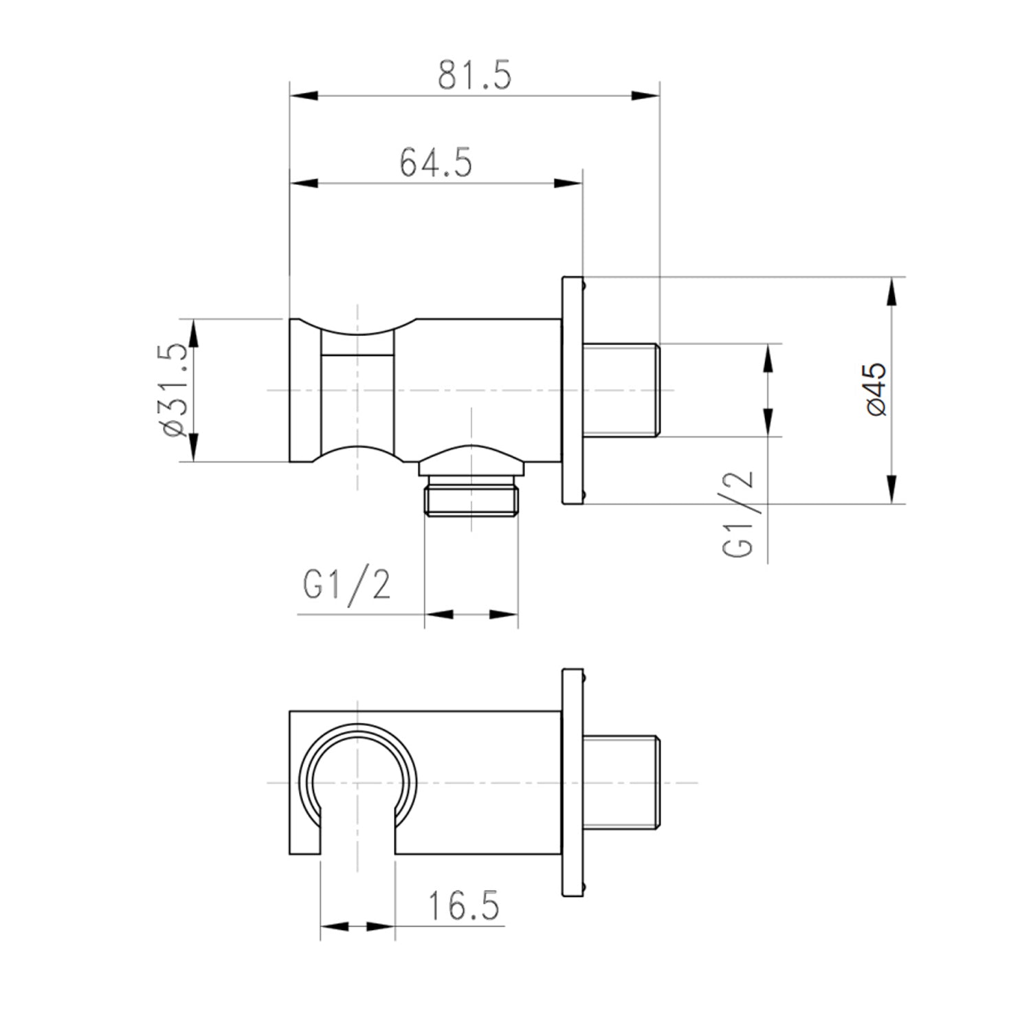 Set doccia tondo con soffione 30 cm, doccetta Judy, presa acqua e flessibile nero opaco Ares by CeramicStore | Lo specialista del tuo bagno