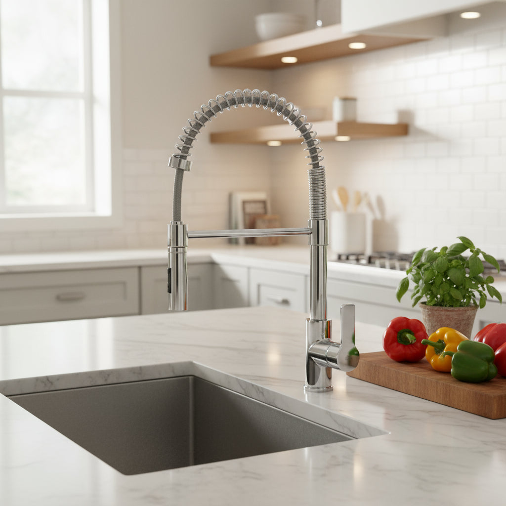 Miscelatore Lavello cucina Professional con molla e doccia Paffoni RED by CeramicStore | Lo specialista del tuo bagno