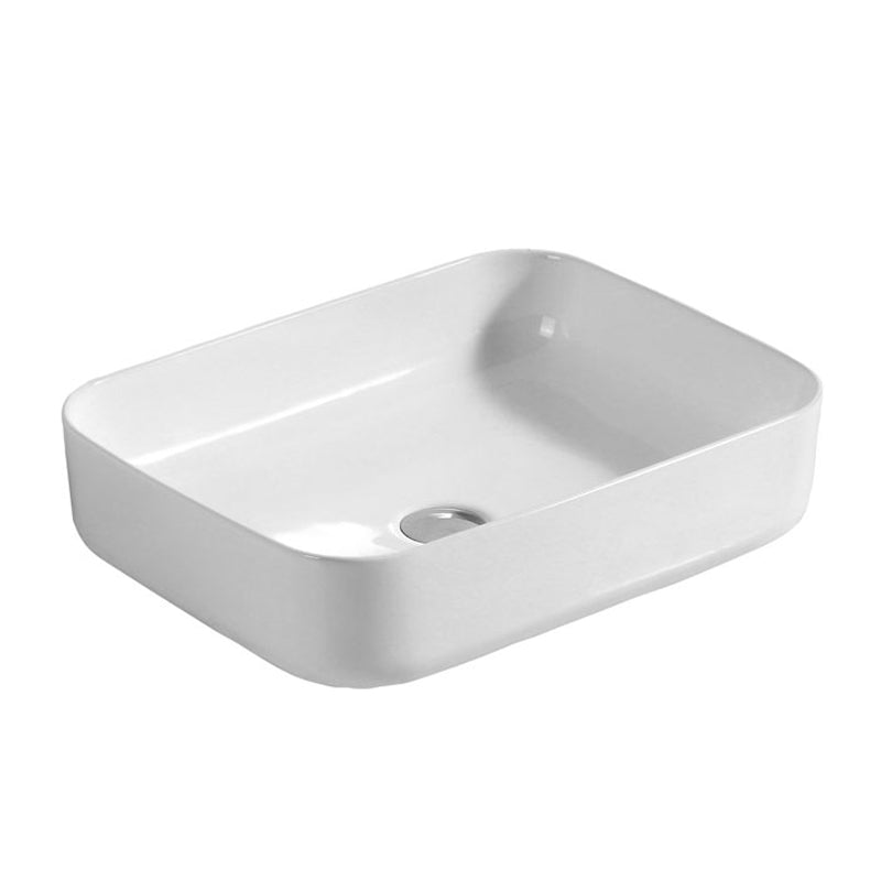 Lavabo Da Parete In Ceramica Soho 60x42 Cm - Bordo Sottile Con Superficie EasyClean Nanosigillata