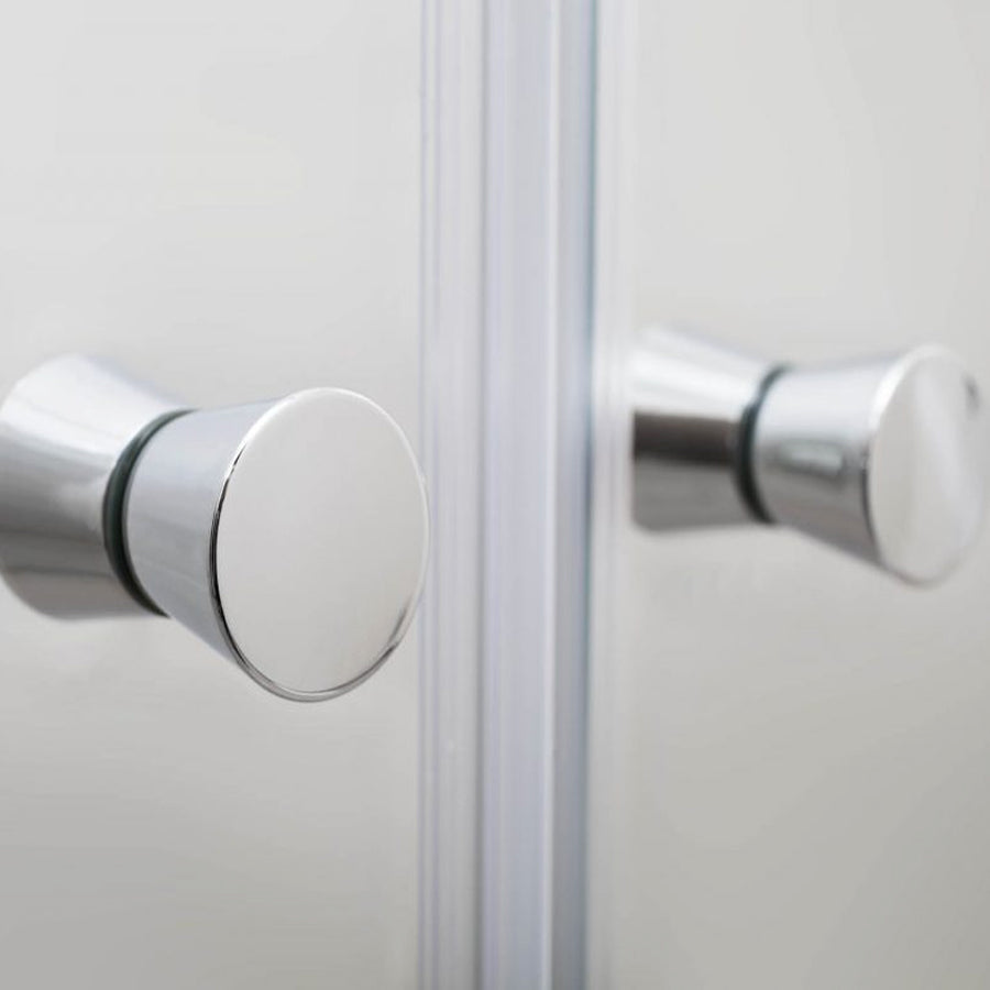 Porta doccia per nicchia da 120 cm apertura saloon in cristallo trasparente da 6 mm by CeramicStore | Lo specialista del tuo bagno