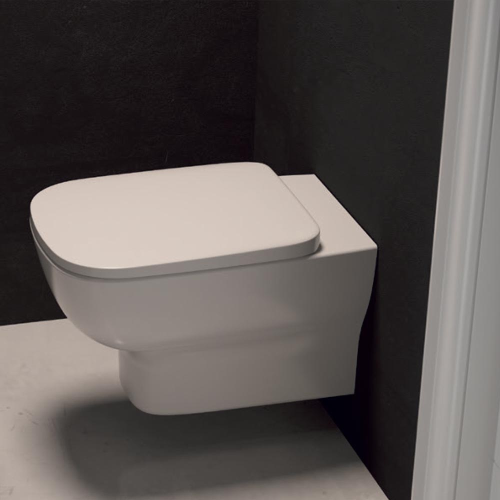 Sanitari sospesi Ideal Standard Esedra Wc + bidet + sedile slim chiusura rallentata
