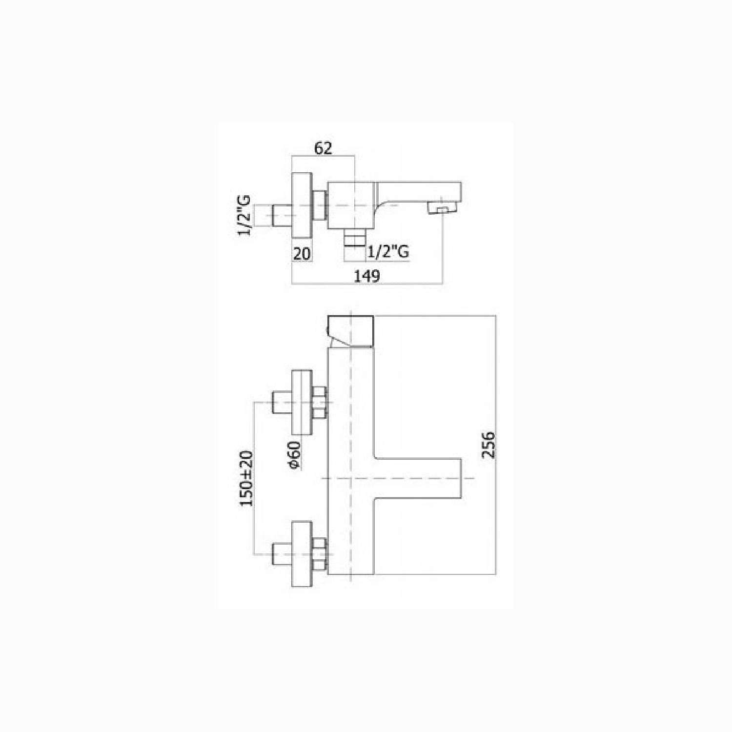 Miscelatore vasca con duplex codice EL026CR serie Elle Cromo Paffoni by CeramicStore | Lo specialista del tuo bagno