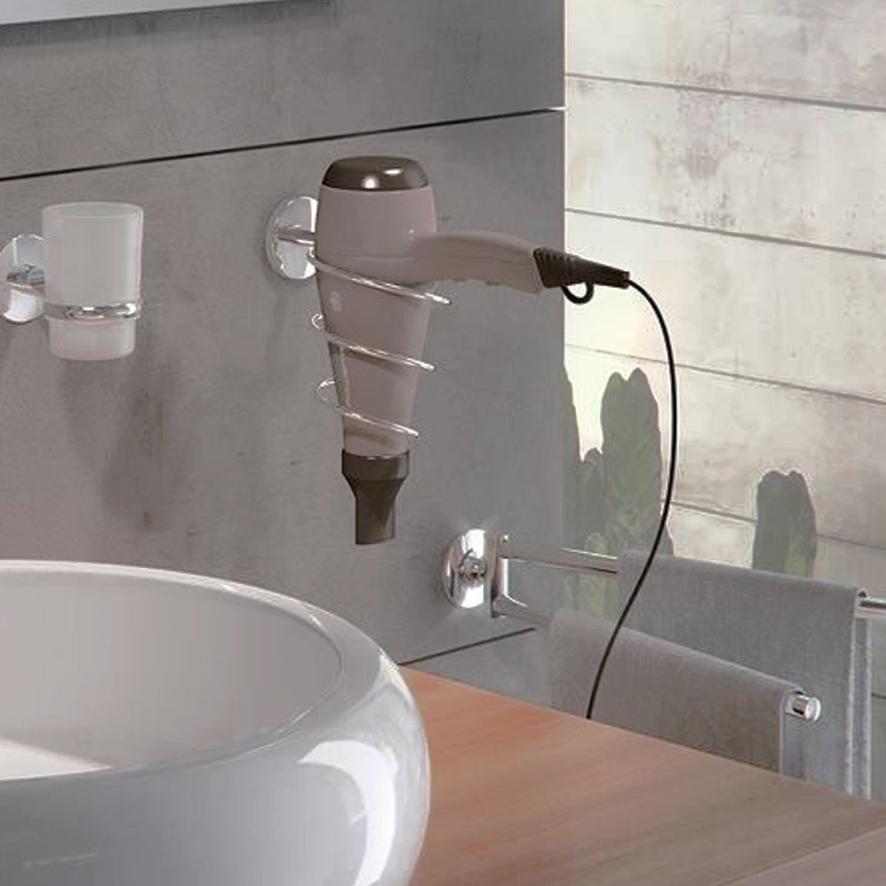 Porta asciugacapelli Gedy Eros in acciaio inox by CeramicStore | Lo specialista del tuo bagno