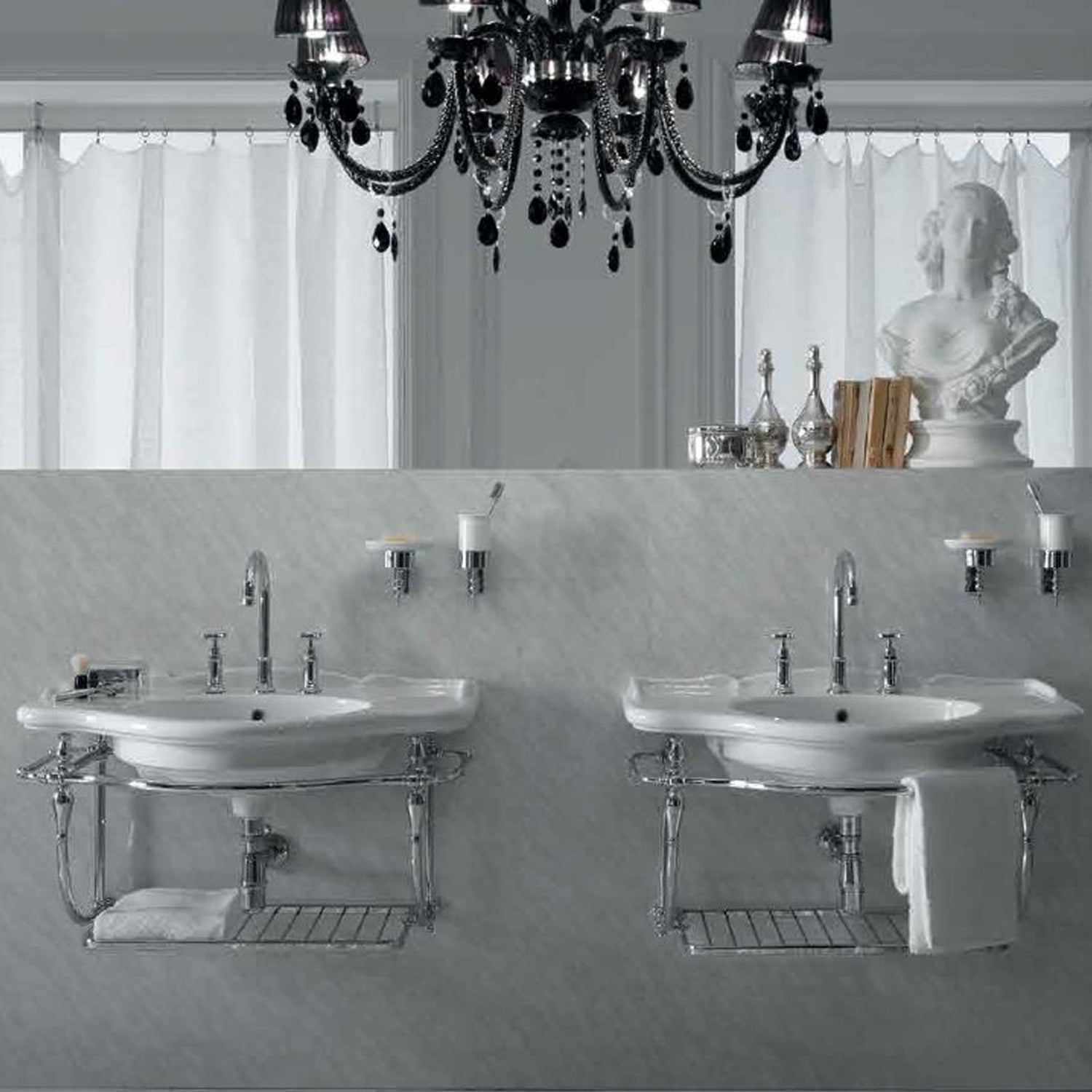 Struttura in ottone cromato per lavabo PA056BI modello Paestum Ceramica Globo - LAVABO NON INCLUSO by CeramicStore | Lo specialista del tuo bagno
