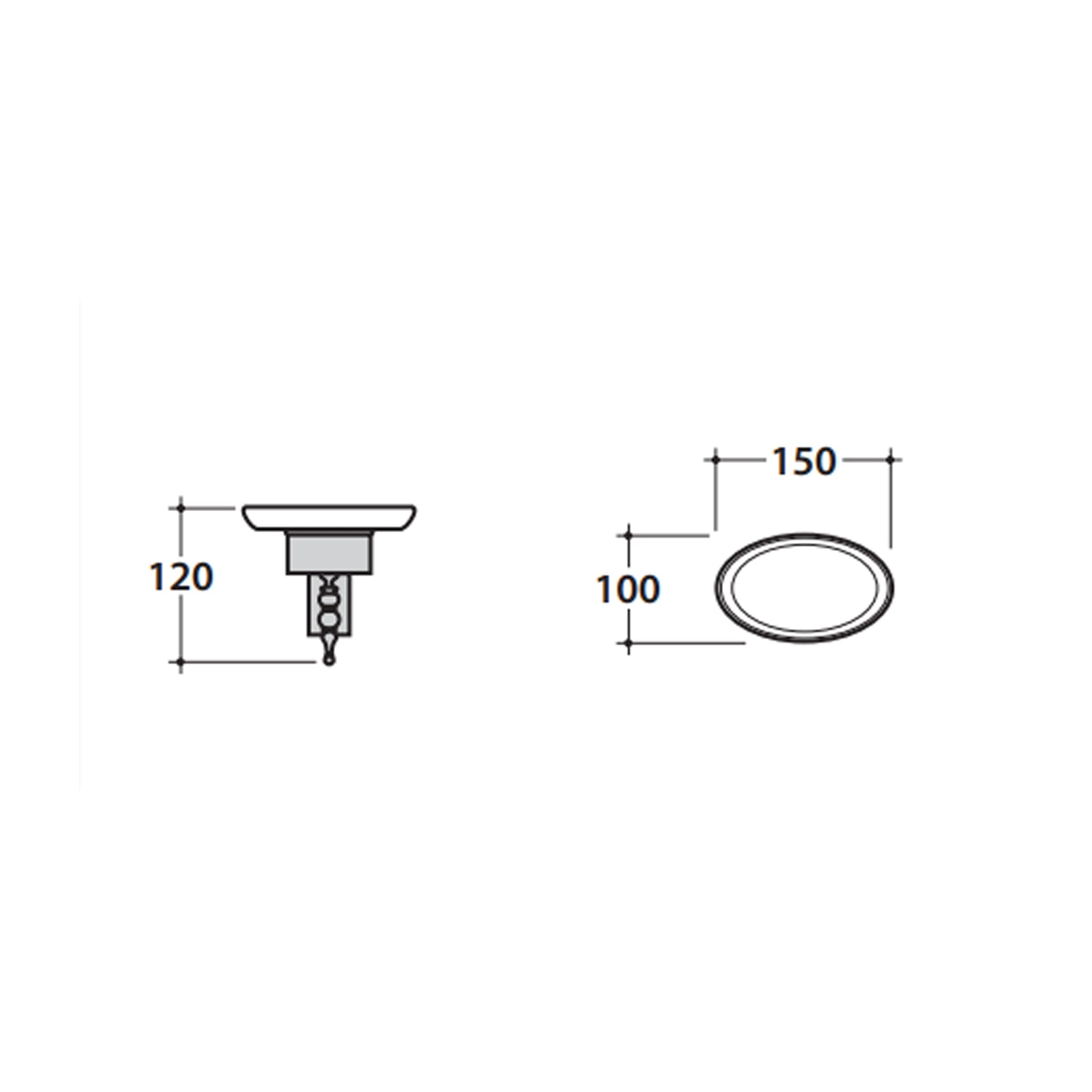 Portasapone con piatto in ceramica e supporto in ottone cromato installazione a parete collezione Paestum Globo by CeramicStore | Lo specialista del tuo bagno