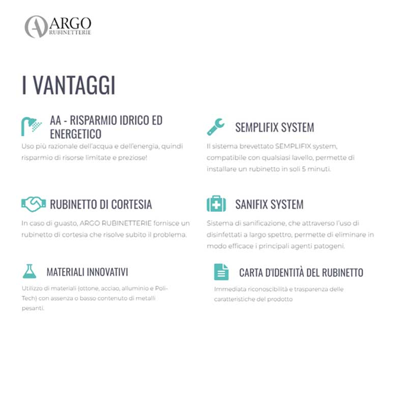Set di miscelatori da bagno per lavabo, Bidet e Vasca Derby cartuccia ceramica by Argo Rubinetterie by CeramicStore | Lo specialista del tuo bagno