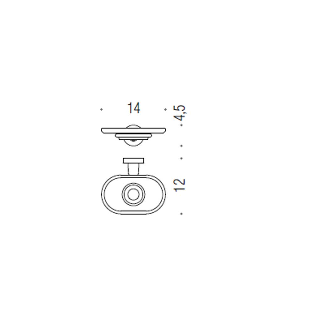 Porta sapone Nero Opaco con piattino in vetro satinato Colombo Design collezione Basic Con fissaggio a tassello by CeramicStore | Lo specialista del tuo bagno