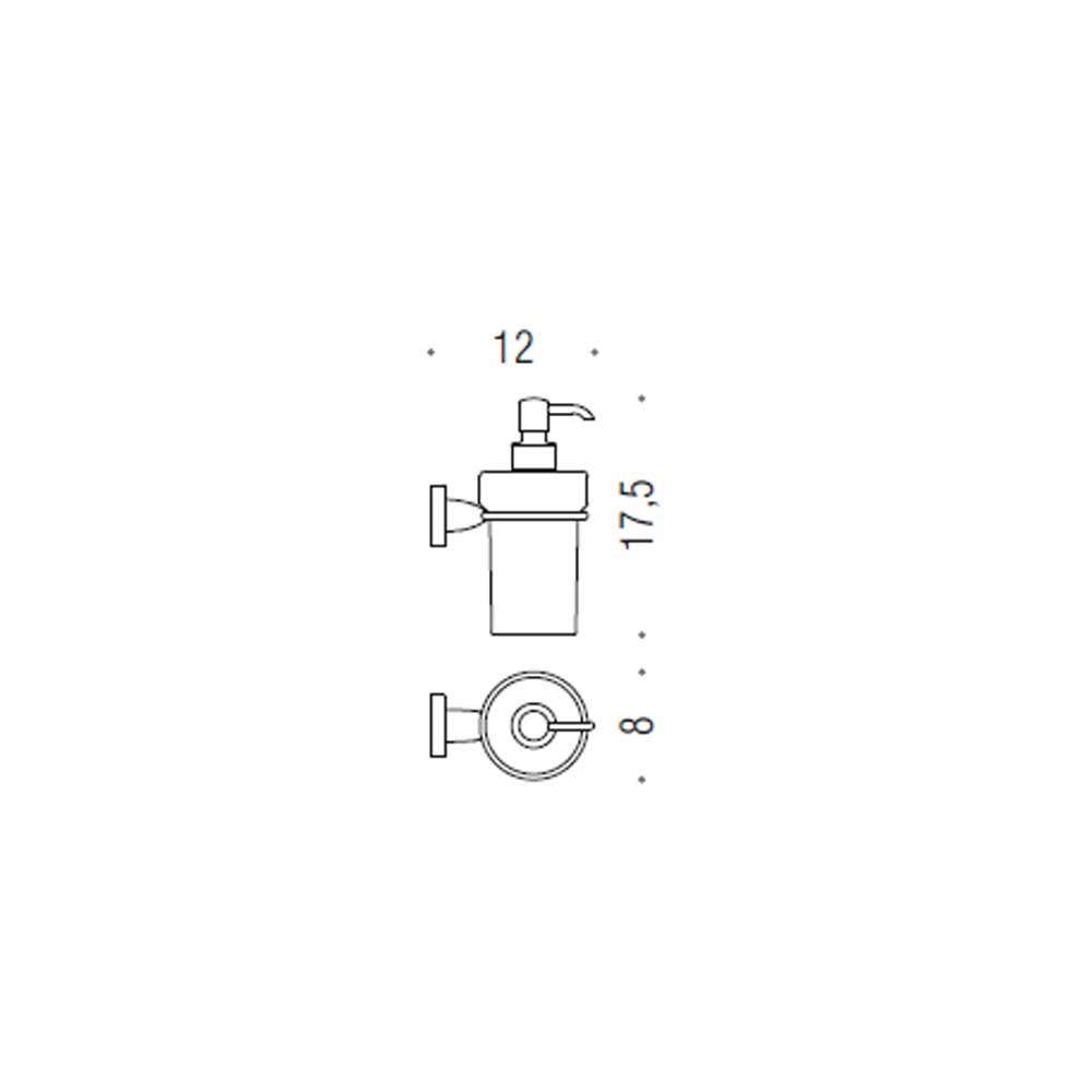 Dispenser Sapone Nero Opaco con Contenitore in vetro satinato Colombo Design collezione Basic Con fissaggio a tassello by CeramicStore | Lo specialista del tuo bagno