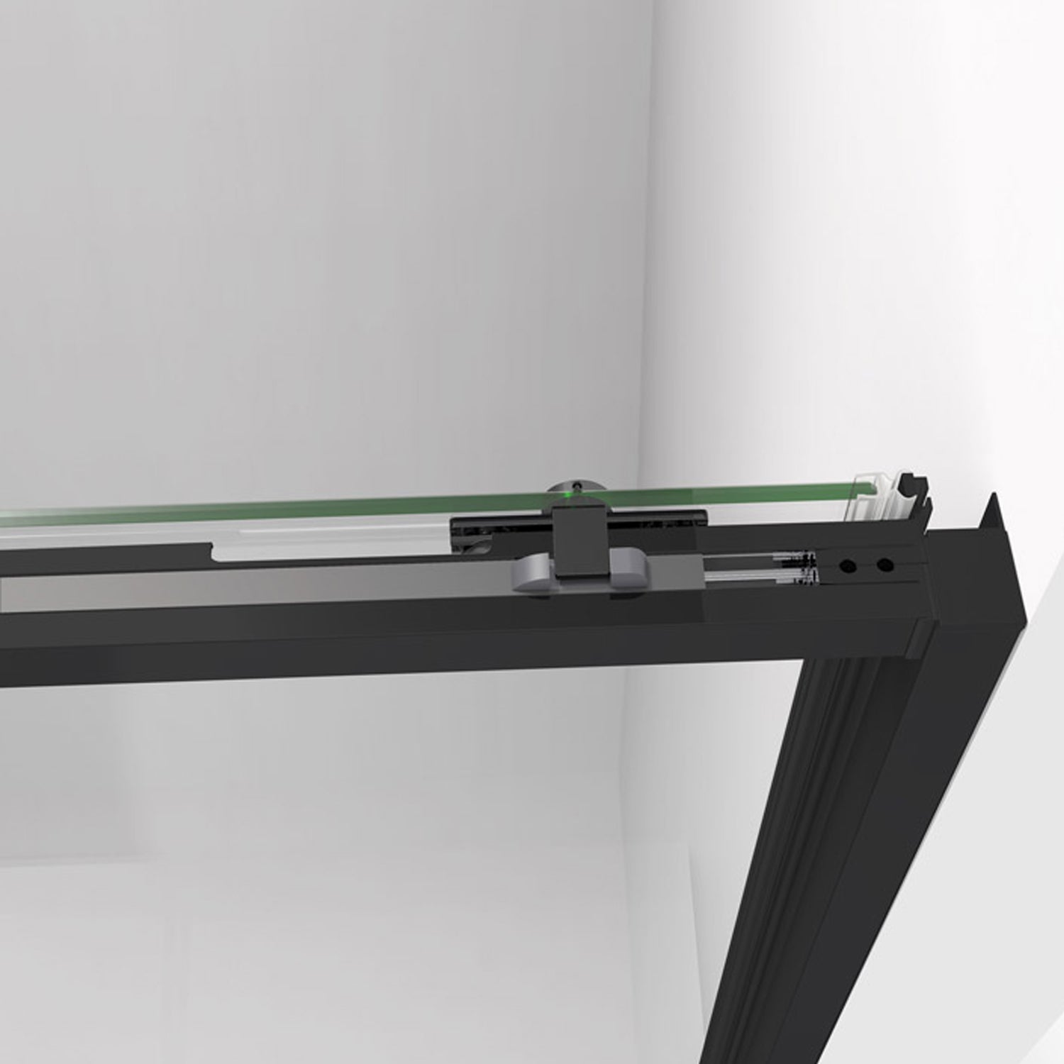 Box doccia rettangolare con apertura scorrevole cm 155x80 modello Twenty Black in cristallo temperato mm 6 e profili di colore nero by CeramicStore | Lo specialista del tuo bagno