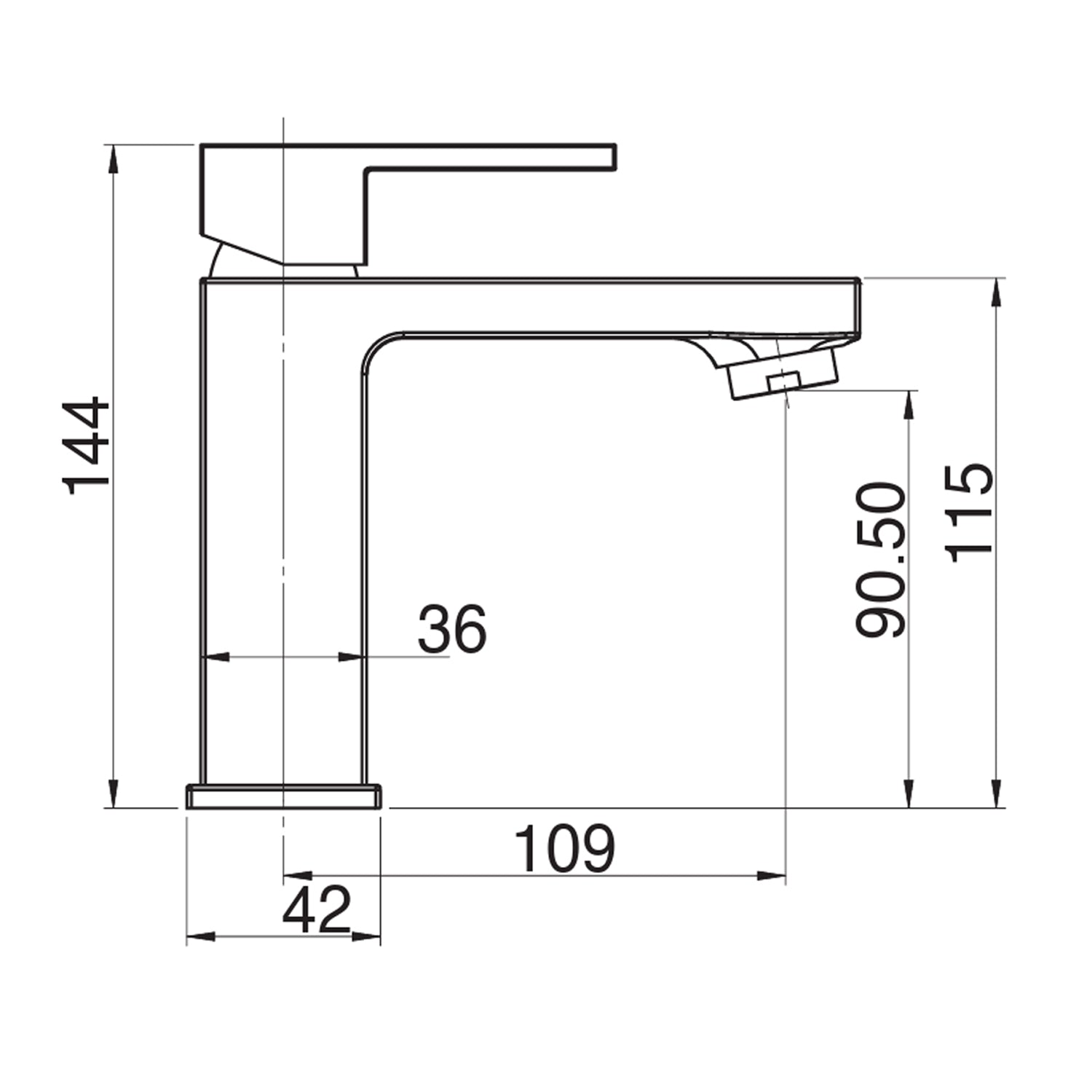 Miscelatore lavabo modello Eco 2.0 in ottone cromato con scarico automatico 11/4'' by CeramicStore | Lo specialista del tuo bagno