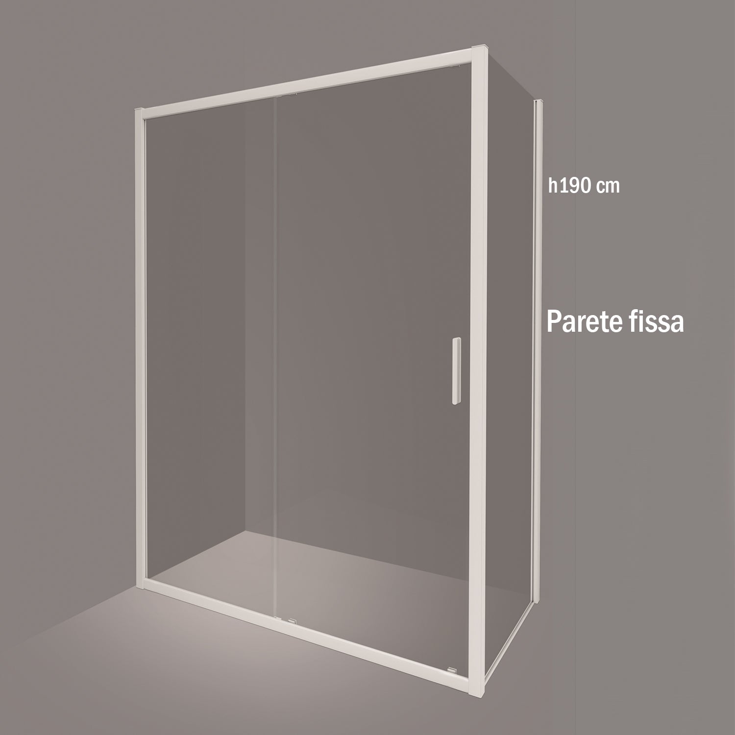 Parete fissa Barbados 70cm cristallo 6mm stampato c Made in Italy by CeramicStore | Lo specialista del tuo bagno