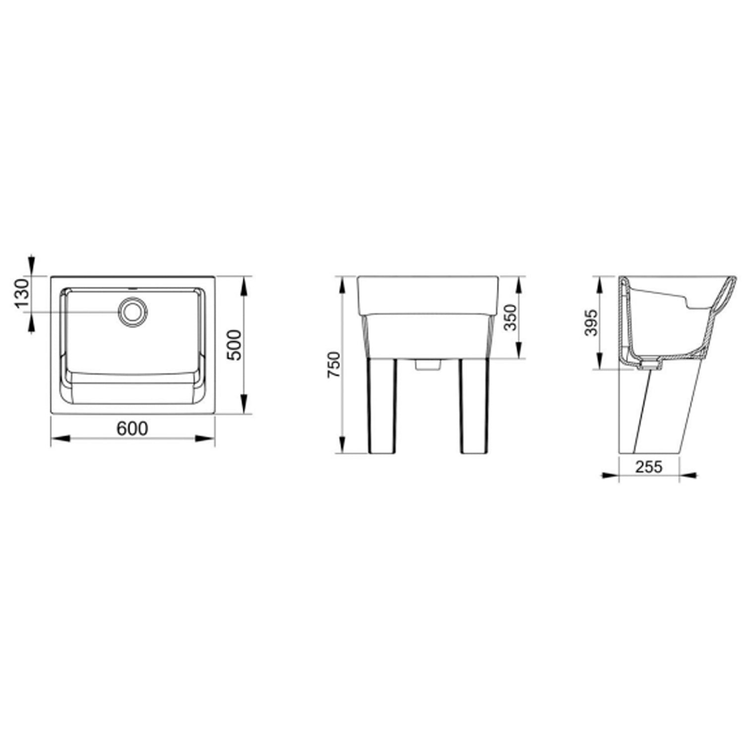 Lavatoio da appoggio modello Messico in ceramica 60x50 cm H. 35 cm by CeramicStore | Lo specialista del tuo bagno